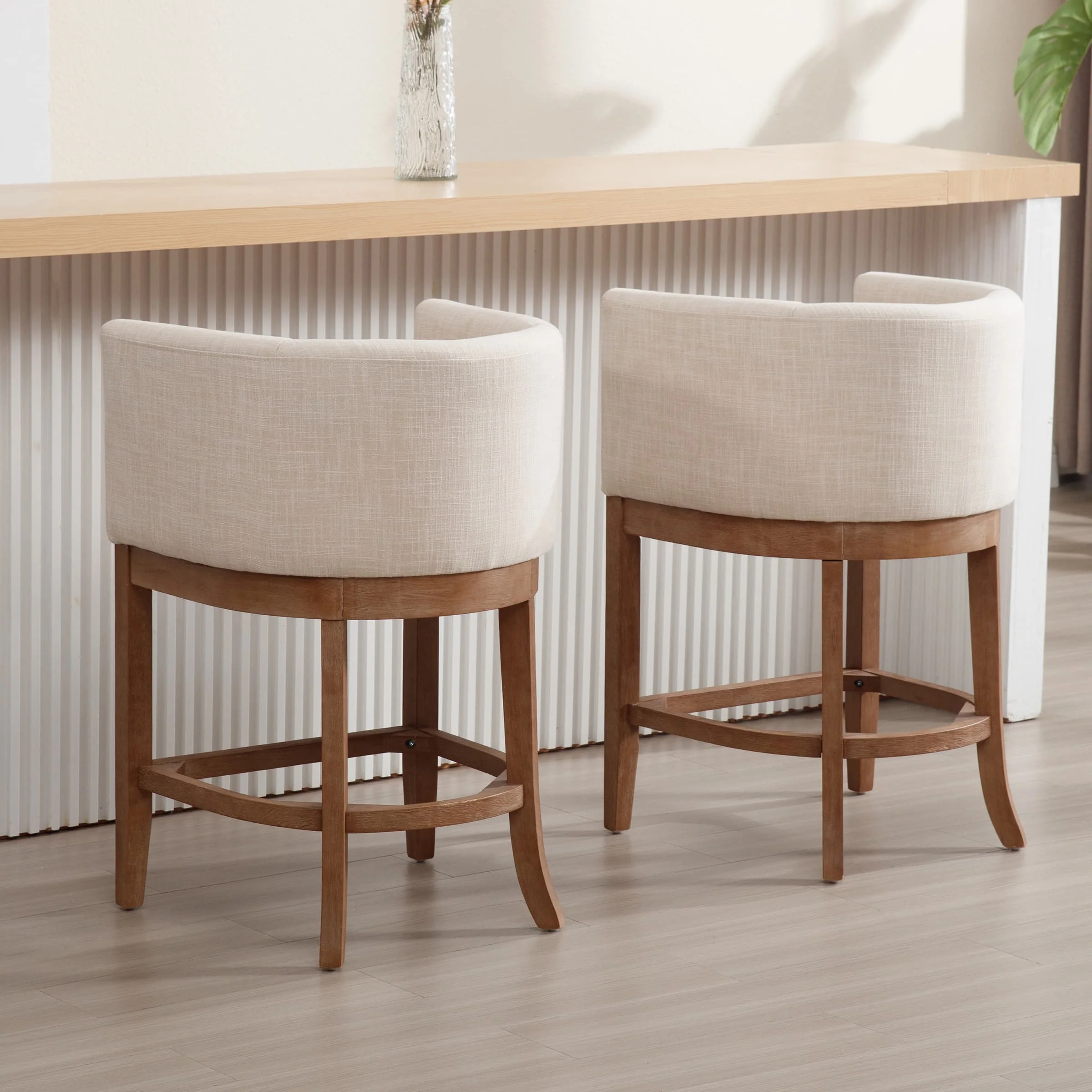 26.75"H Linen Counter Stool 1 PCS - 2004CS - Image 4