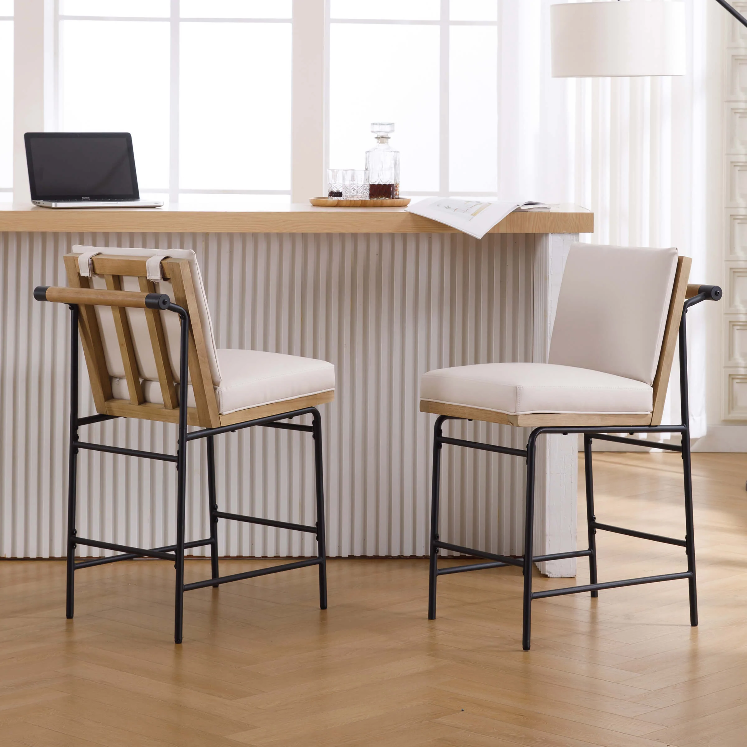 26"H Removable Cushion Counter Height Stools Set of 2 - 5734CS - Image 3