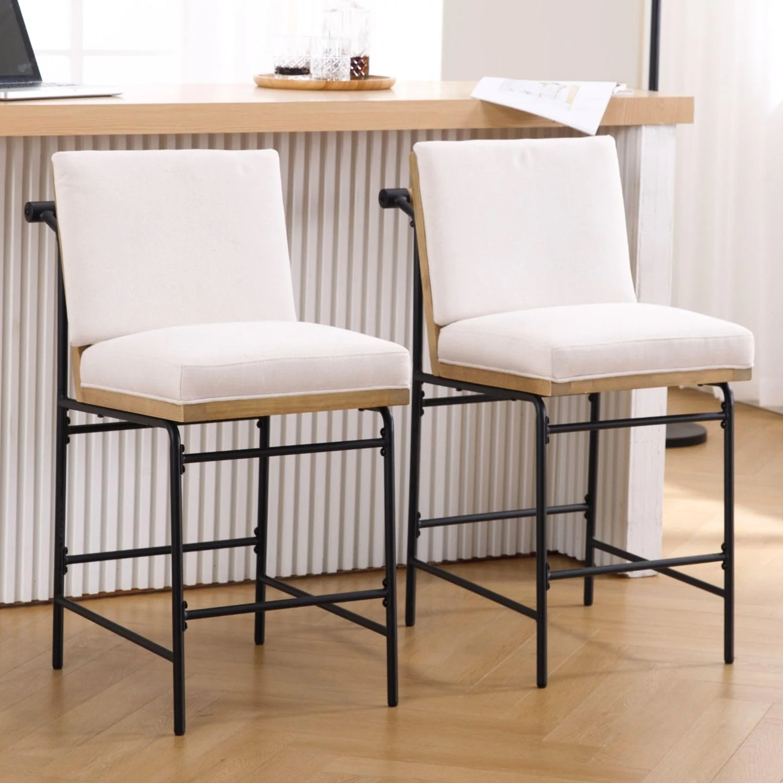 26"H Removable Cushion Counter Height Stools Set of 2 - 5734CS - Image 9