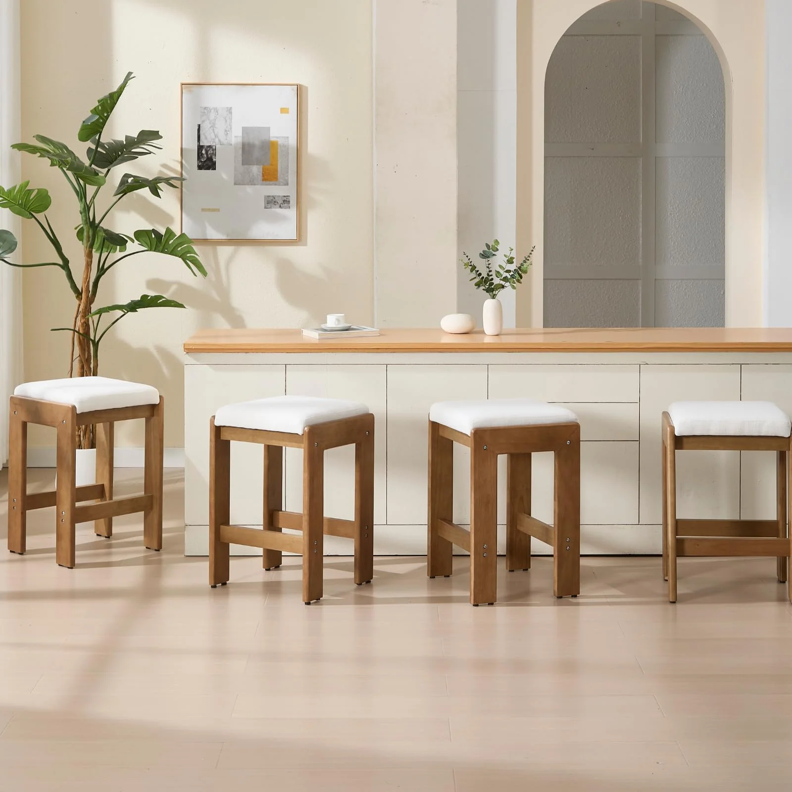 26-inch Farmhouse Saddle Seat Bar Stools Set of 2 - 5852CS - Image 3