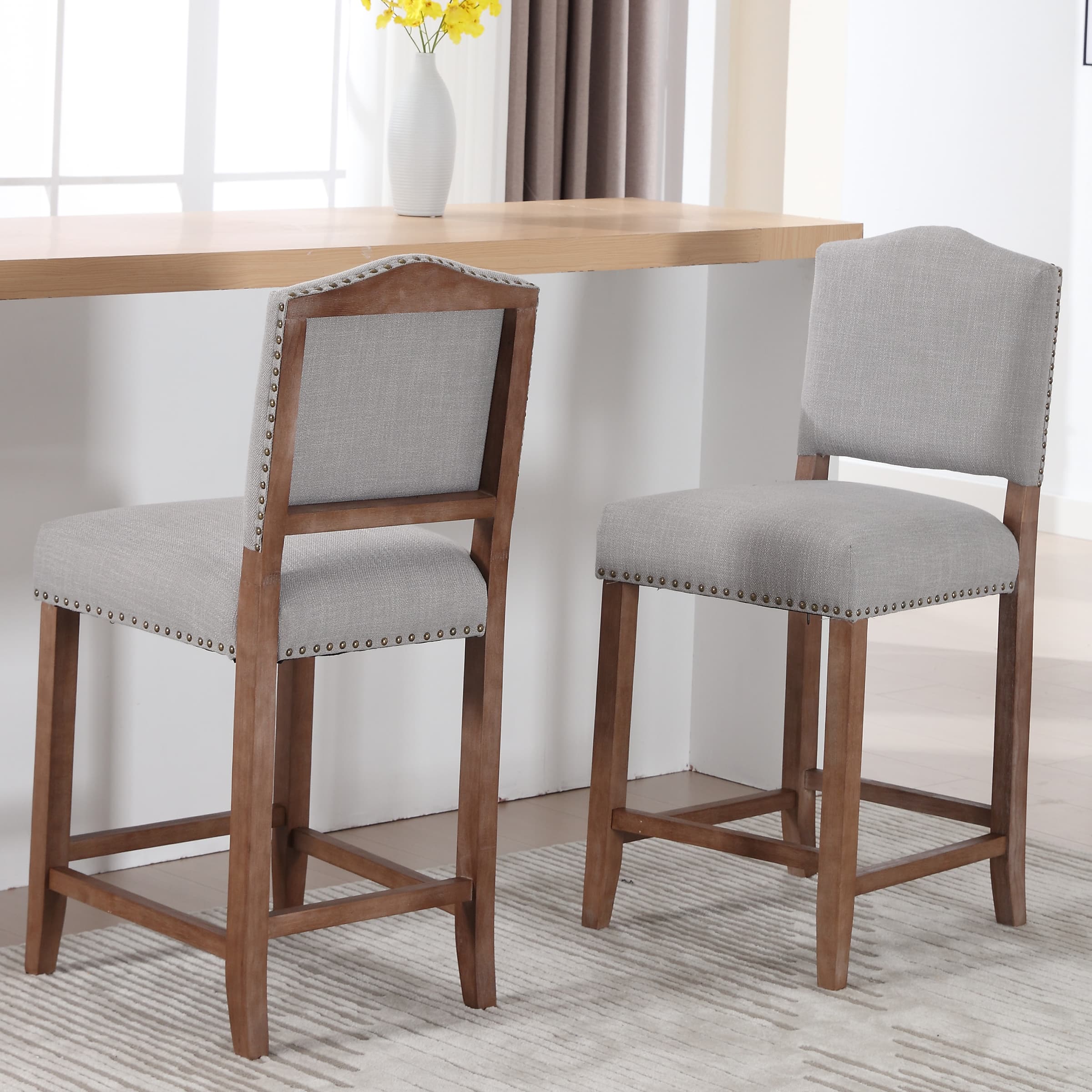 26"H Linen Counter Height Bar Stools Set of 2 - 5699CS - Image 10