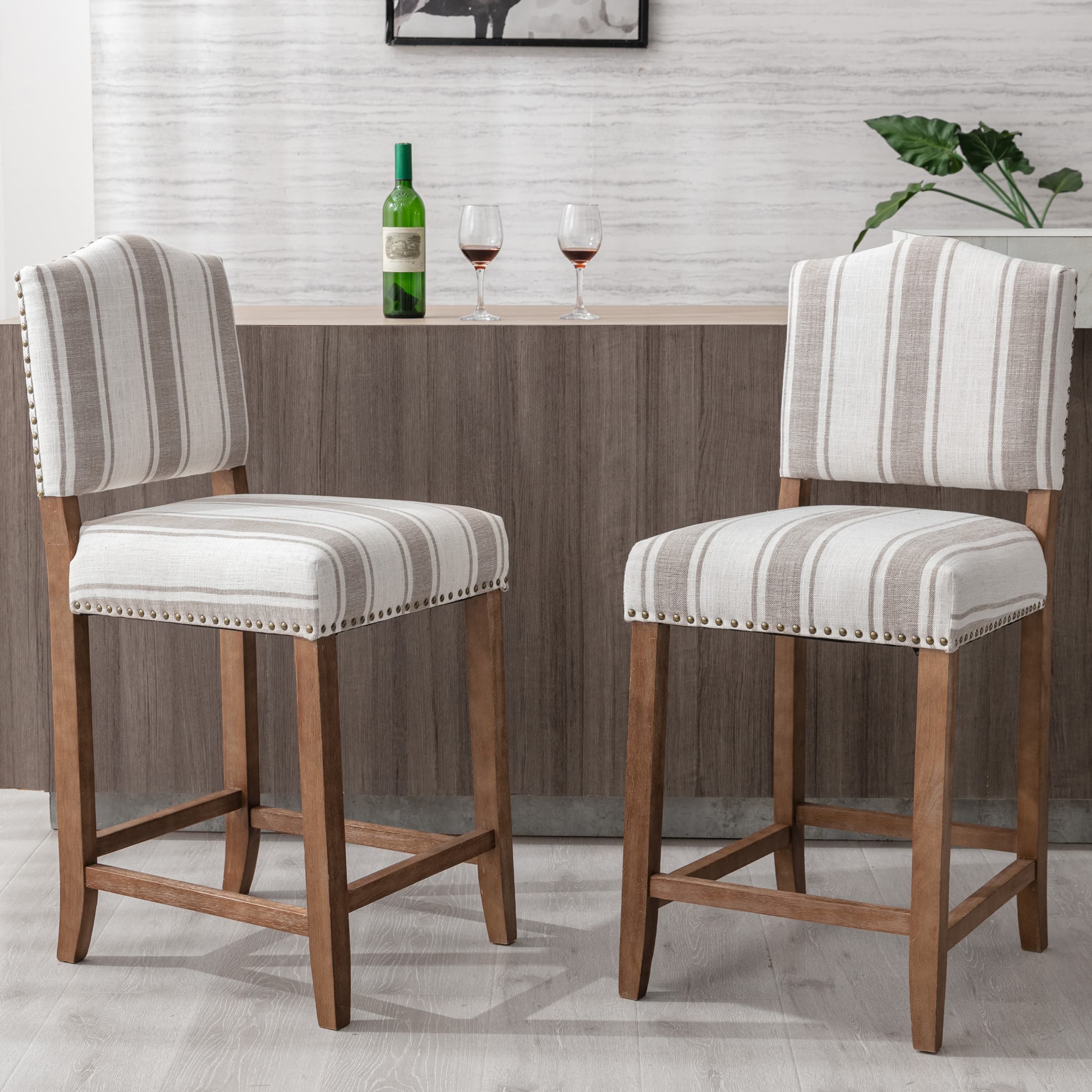 26"H Linen Counter Height Bar Stools Set of 2 - 5699CS - Image 14