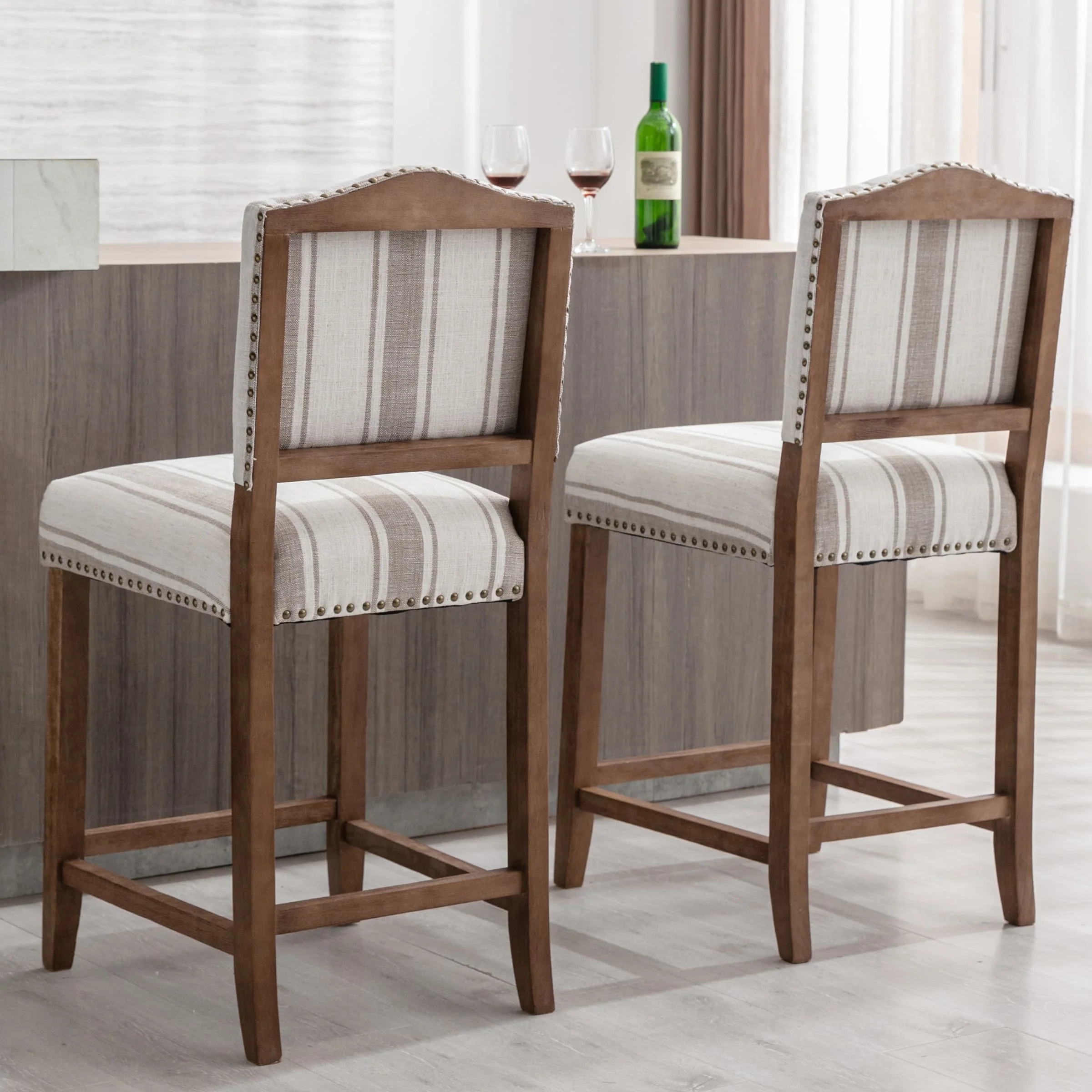 26"H Linen Counter Height Bar Stools Set of 2 - 5699CS - Image 16