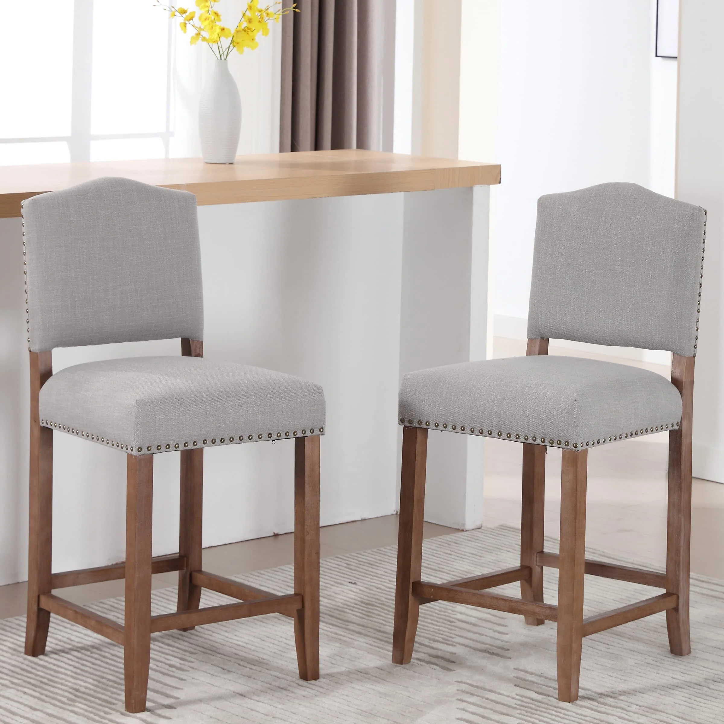 26"H Linen Counter Height Bar Stools Set of 2 - 5699CS - Image 9