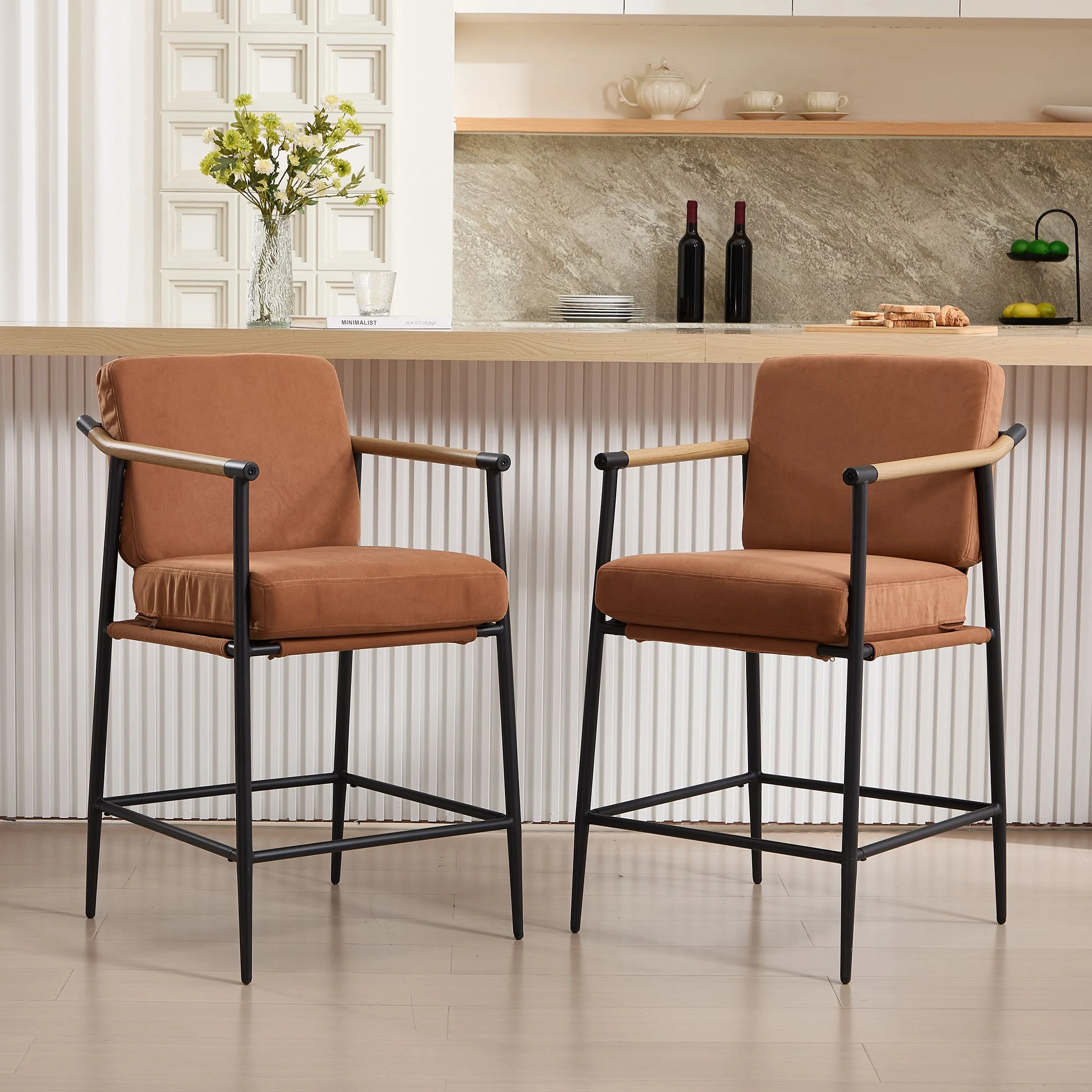 26" Mid Century Modern Counter Stools Set of 2 - 15020CS - Image 10