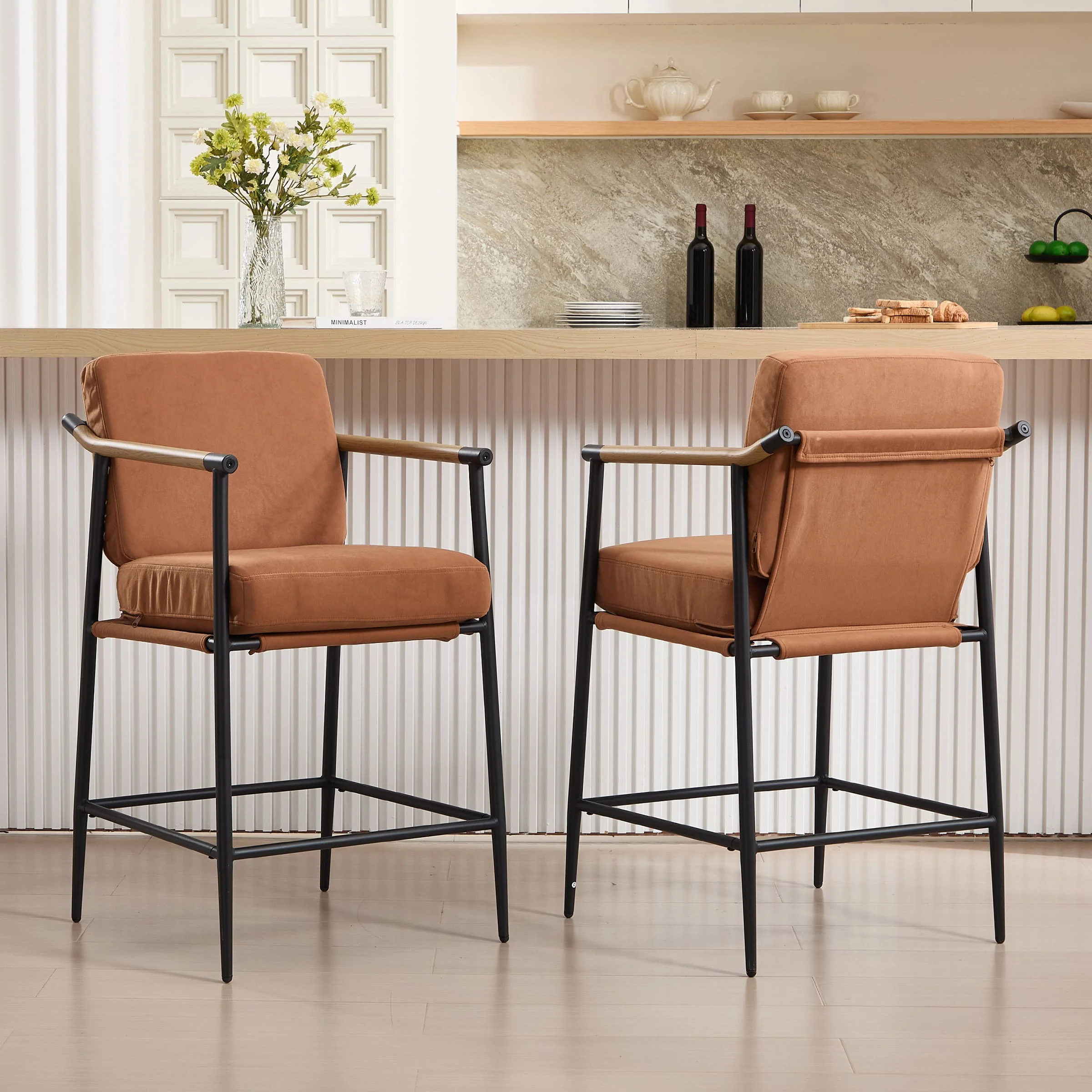 26" Mid Century Modern Counter Stools Set of 2 - 15020CS - Image 11