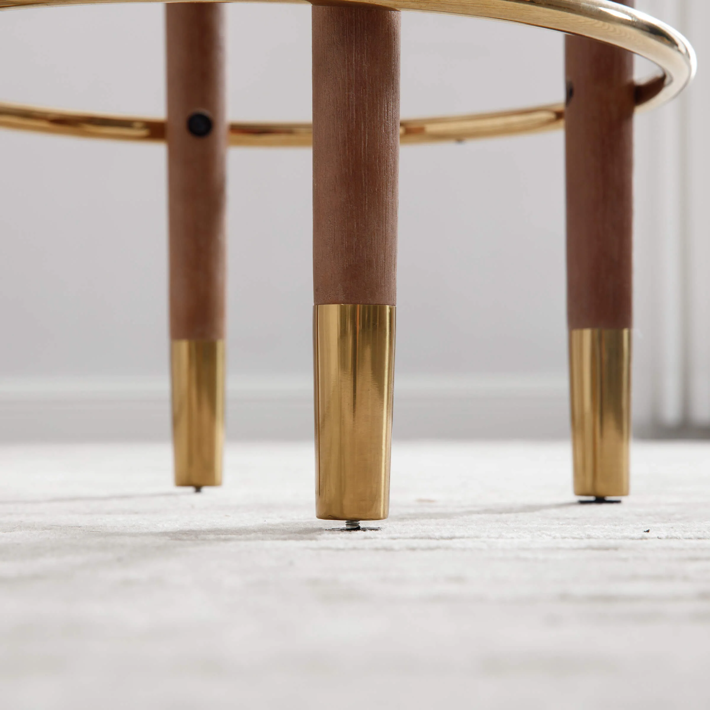 26"H Backless Round Counter Stools Set of 2- 5783CS - Image 5