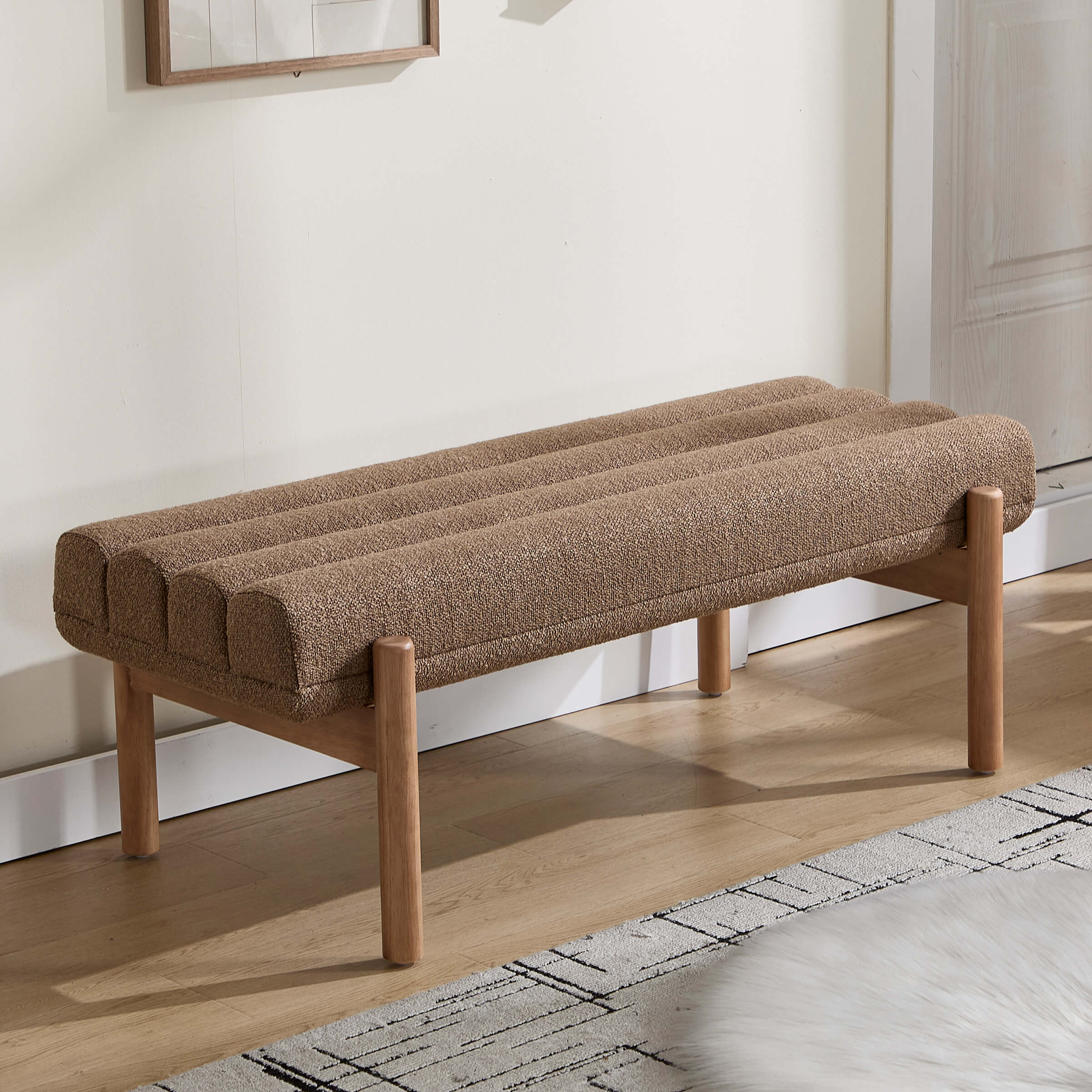 47" W Entryway Bench with Solid Wood Legs - 3248BH - Image 12