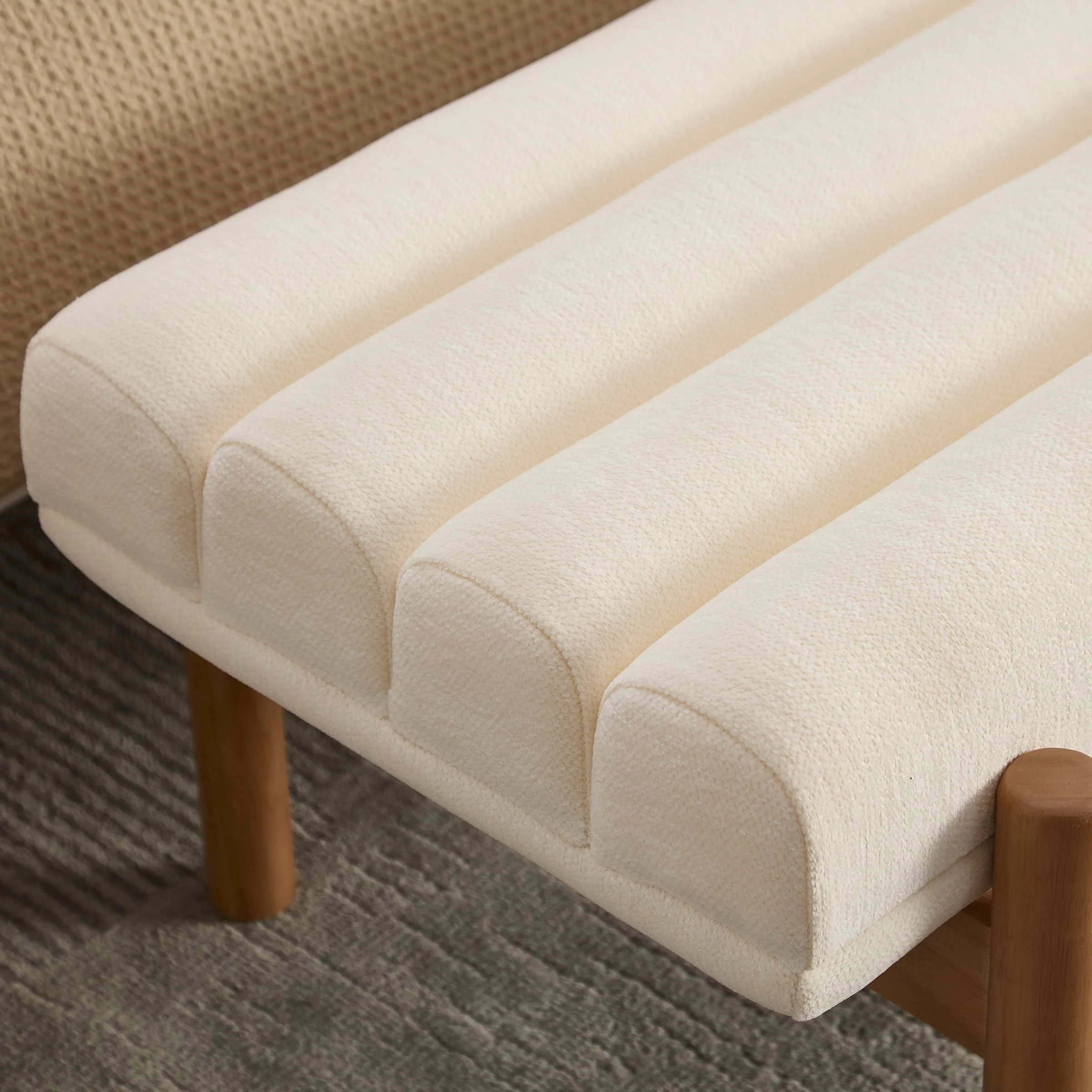 47" W Entryway Bench with Solid Wood Legs - 3248BH - Image 25