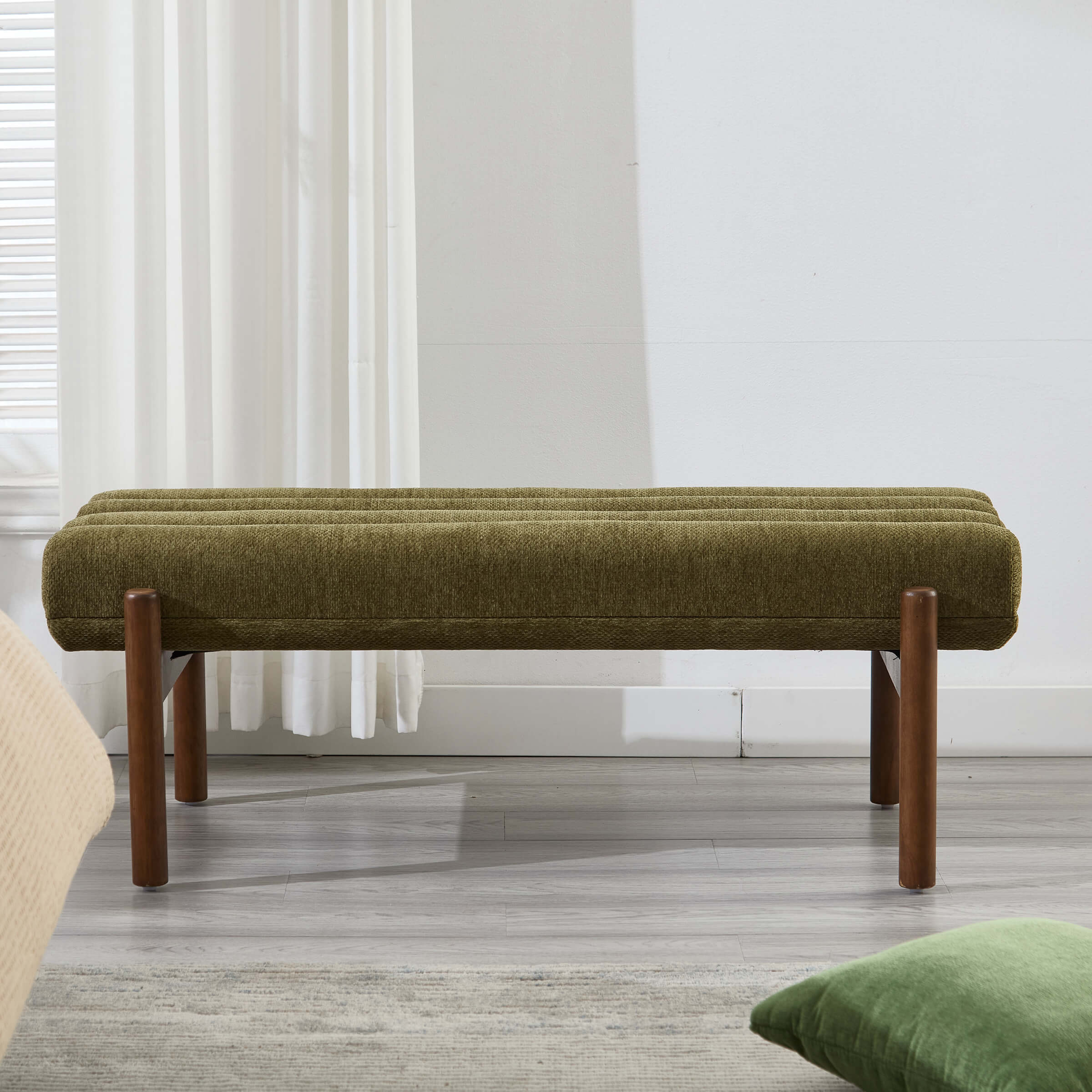47" W Entryway Bench with Solid Wood Legs - 3248BH - Image 28