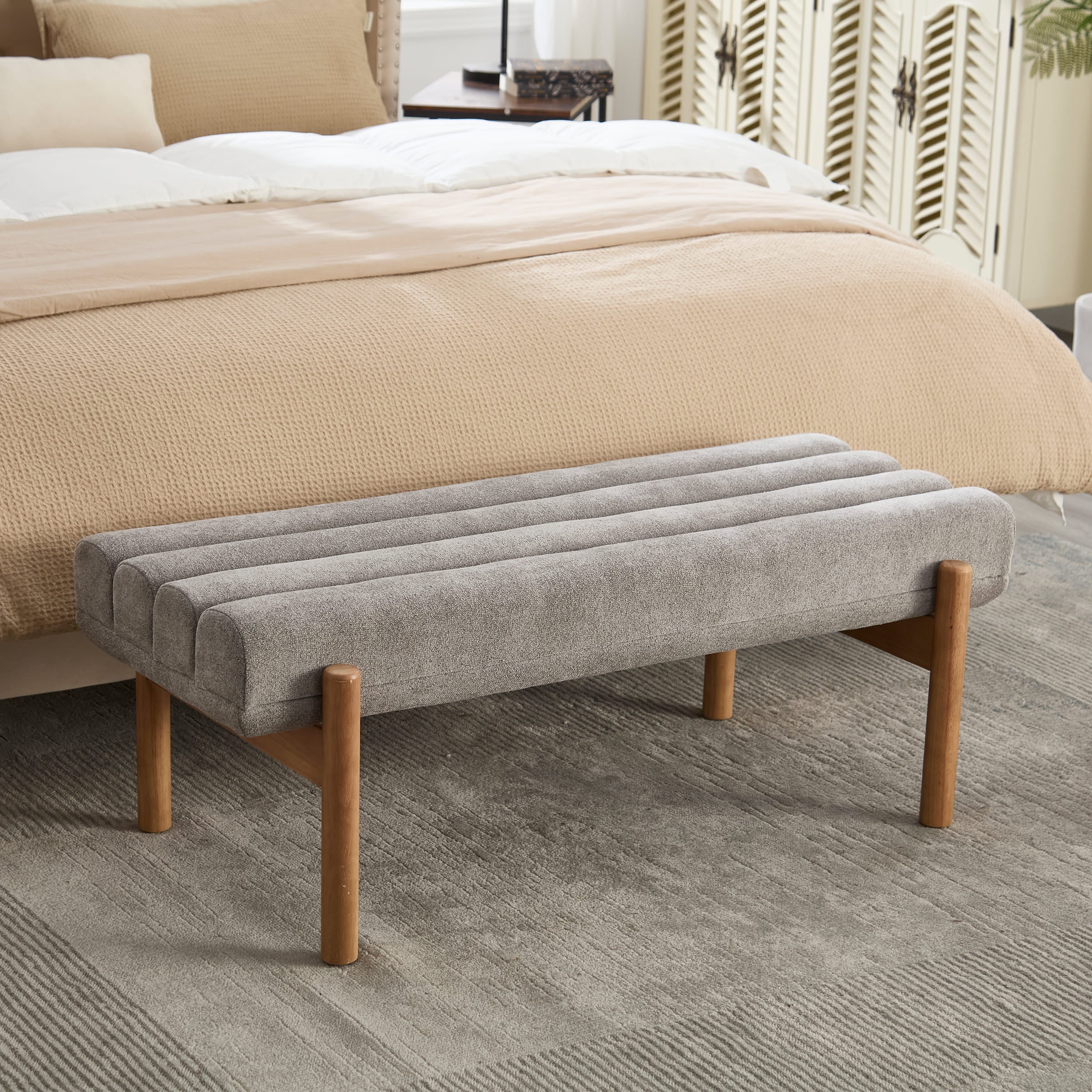 47" W Entryway Bench with Solid Wood Legs - 3248BH - Image 36