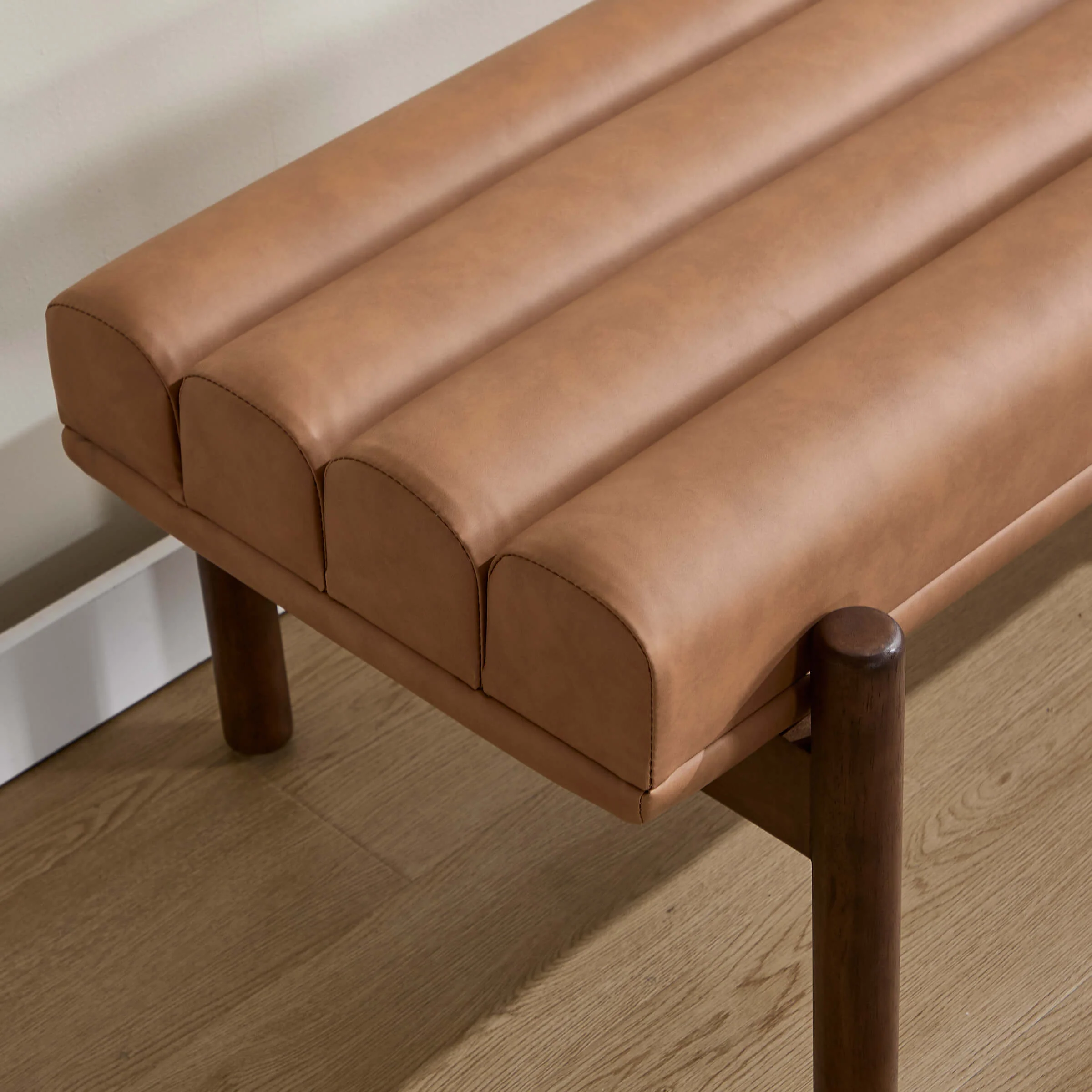 47" W Entryway Bench with Solid Wood Legs - 3248BH - Image 8
