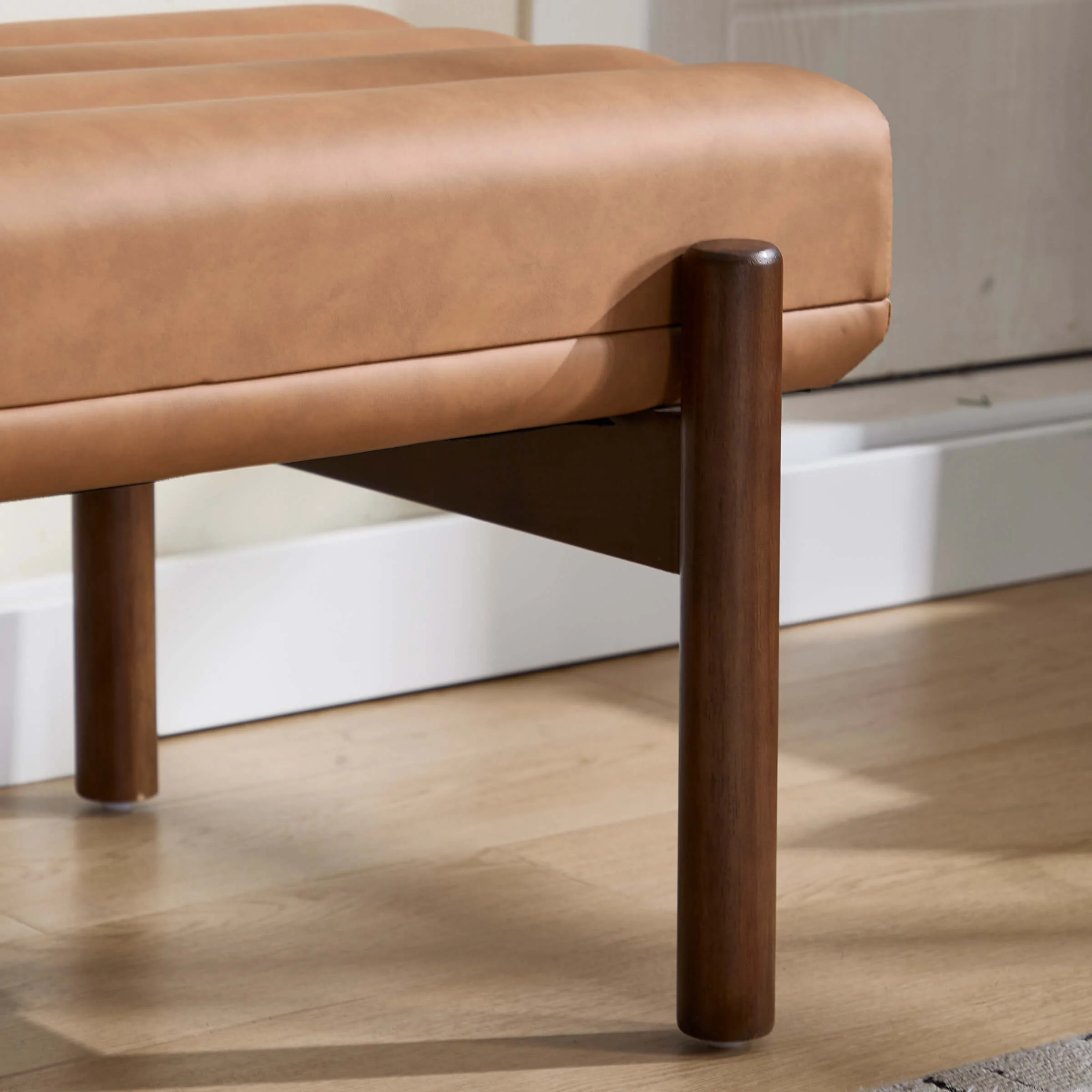 47" W Entryway Bench with Solid Wood Legs - 3248BH - Image 9
