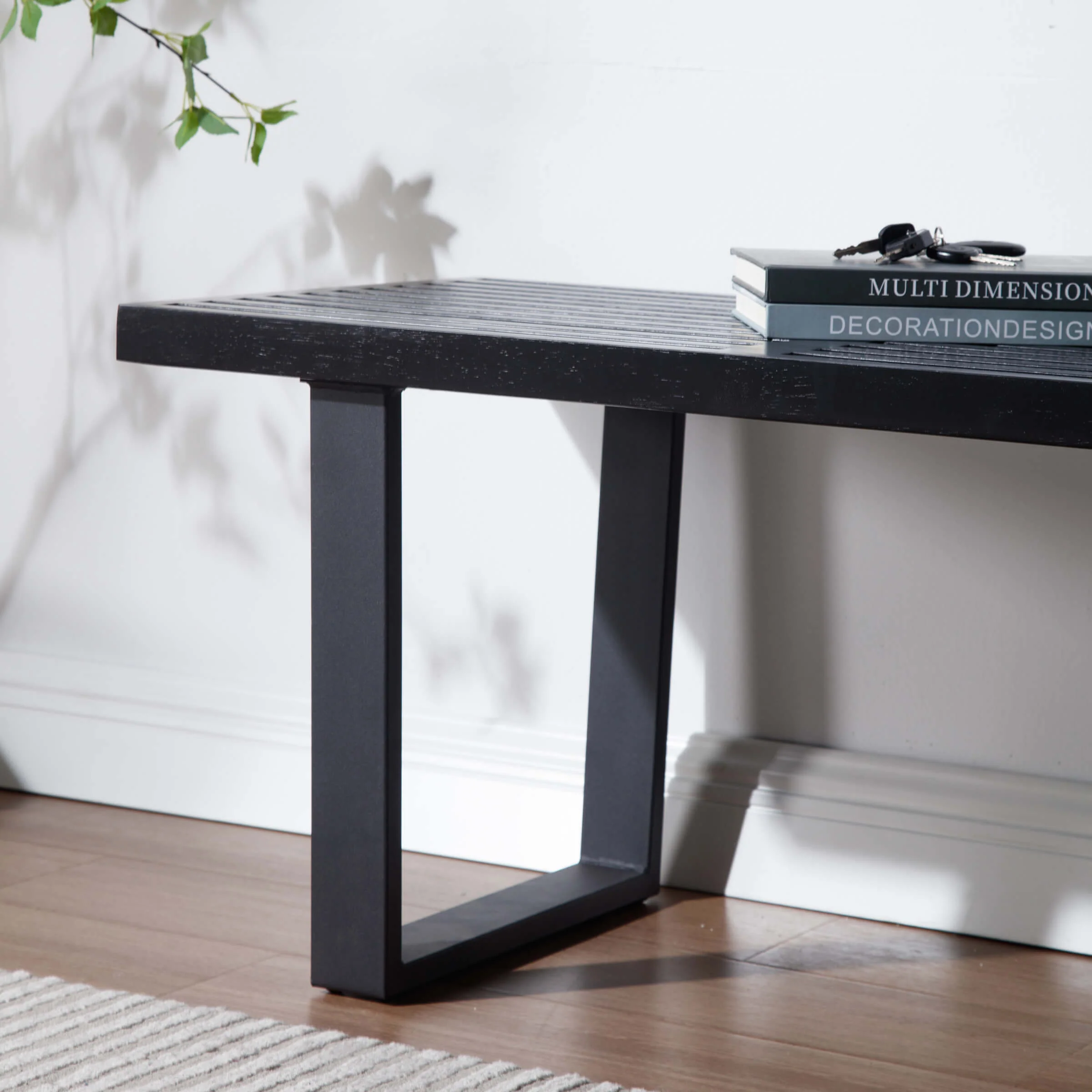 55"W Natural Wood Entryway Bench - XXX9BH - Image 10