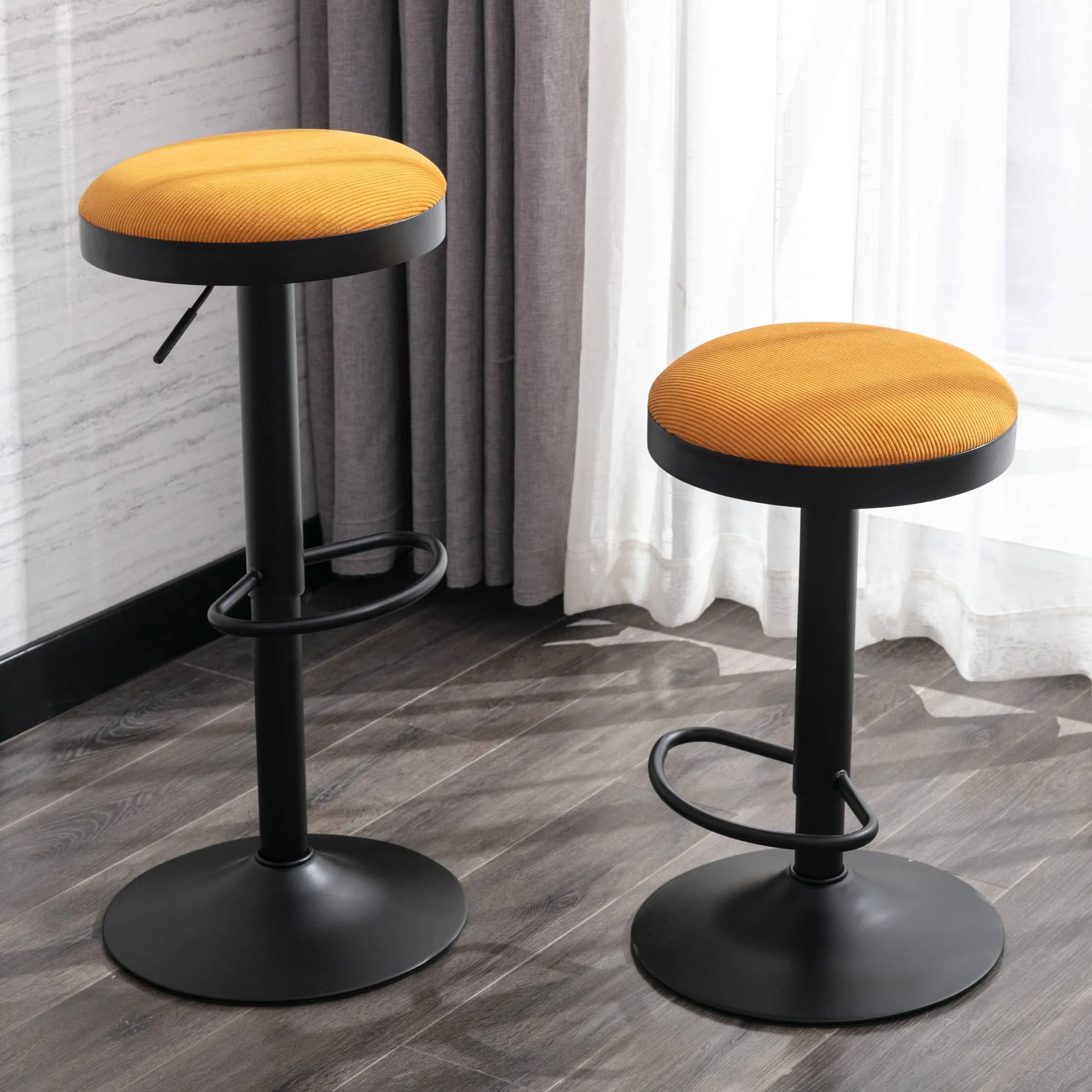 Adjustable Swivel Backless Bar Stool 1 PCS - 90117AB - Image 18