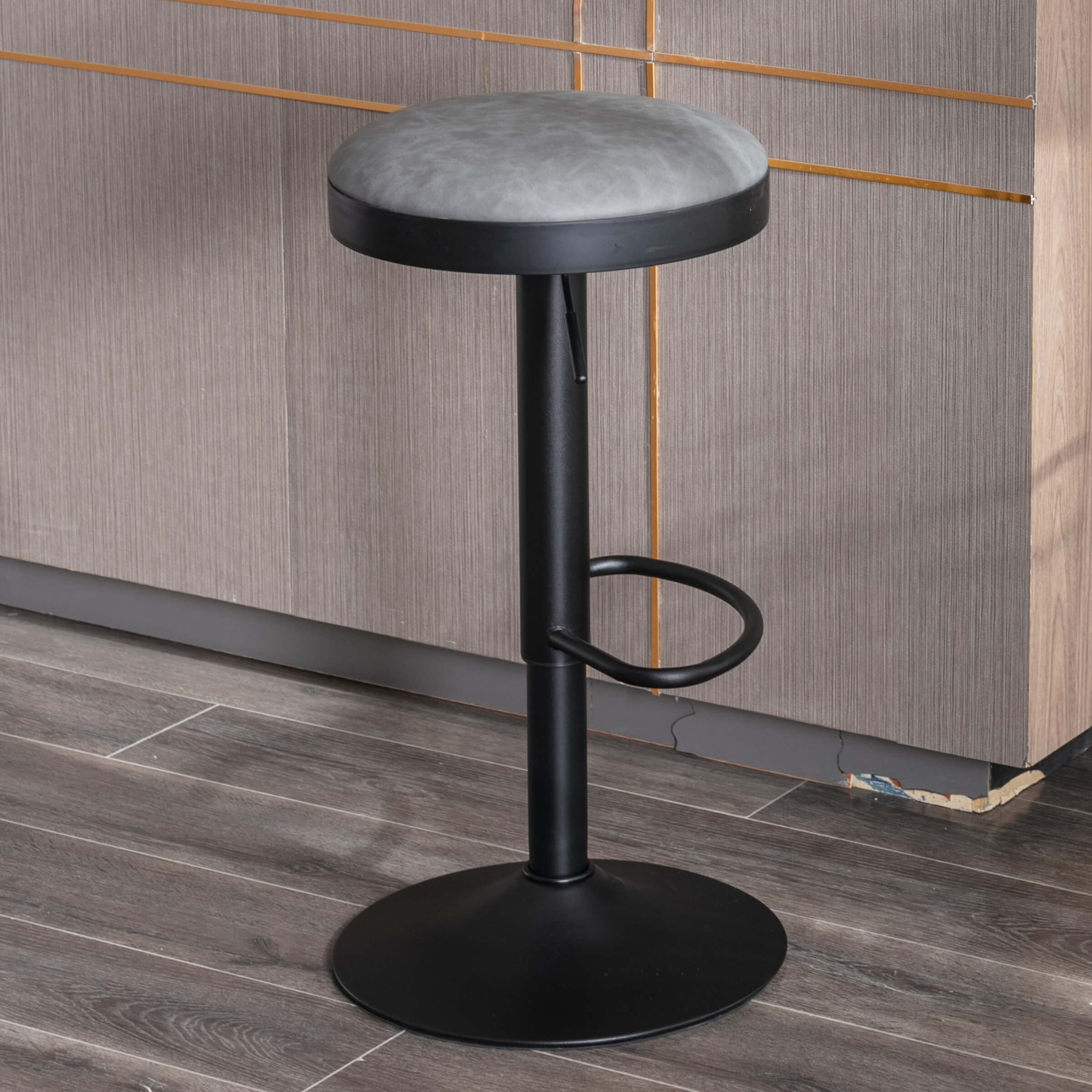 Adjustable Swivel Backless Bar Stool 1 PCS - 90117AB - Image 9