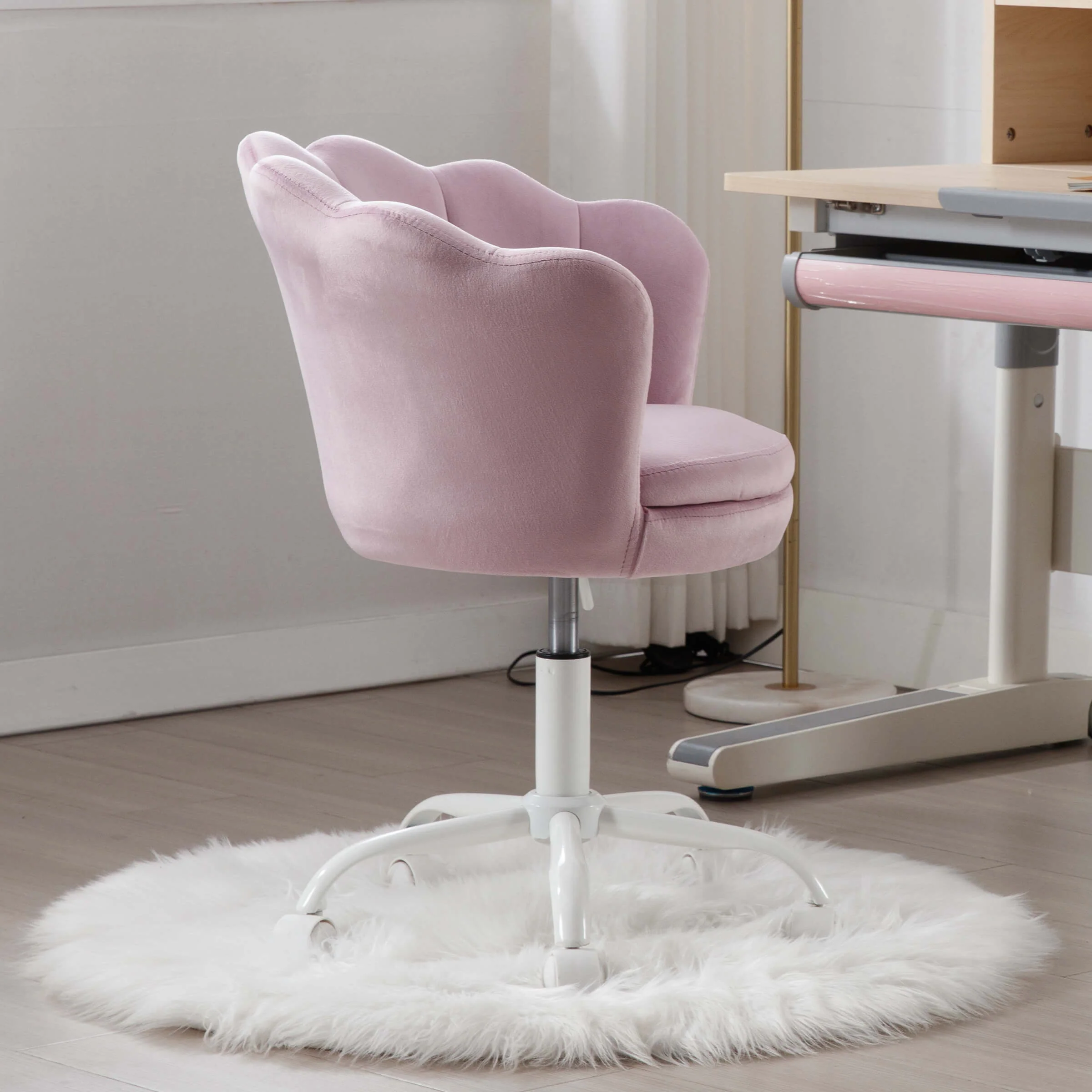 Adjustable Velvet Kids Shell Chair 1 PCS - 1342KC - Image 10