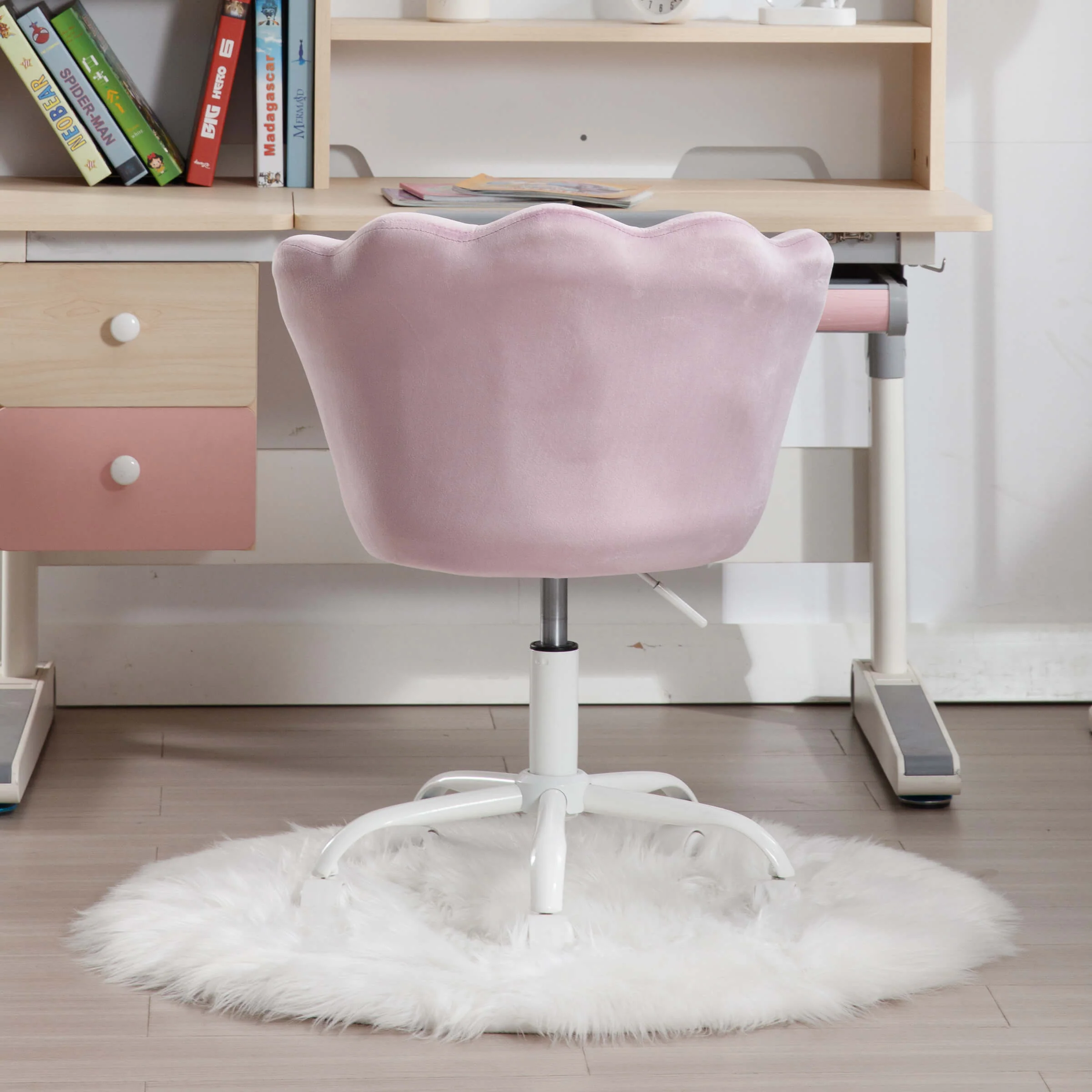 Adjustable Velvet Kids Shell Chair 1 PCS - 1342KC - Image 11