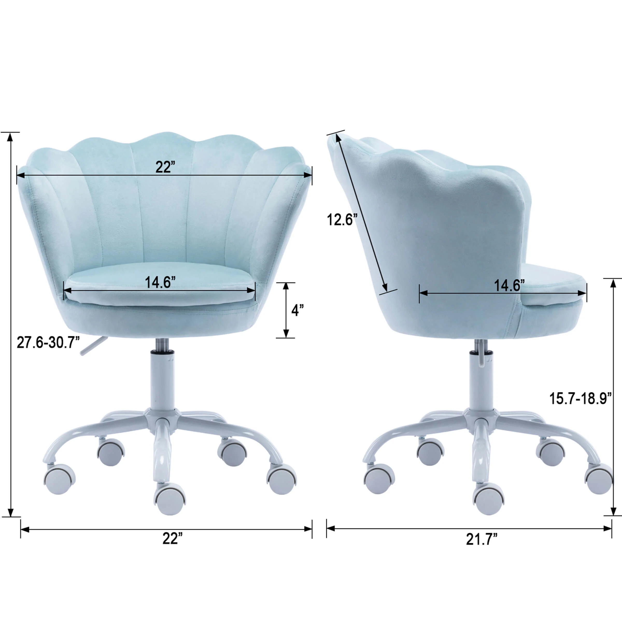 Adjustable Velvet Kids Shell Chair 1 PCS - 1342KC - Image 21