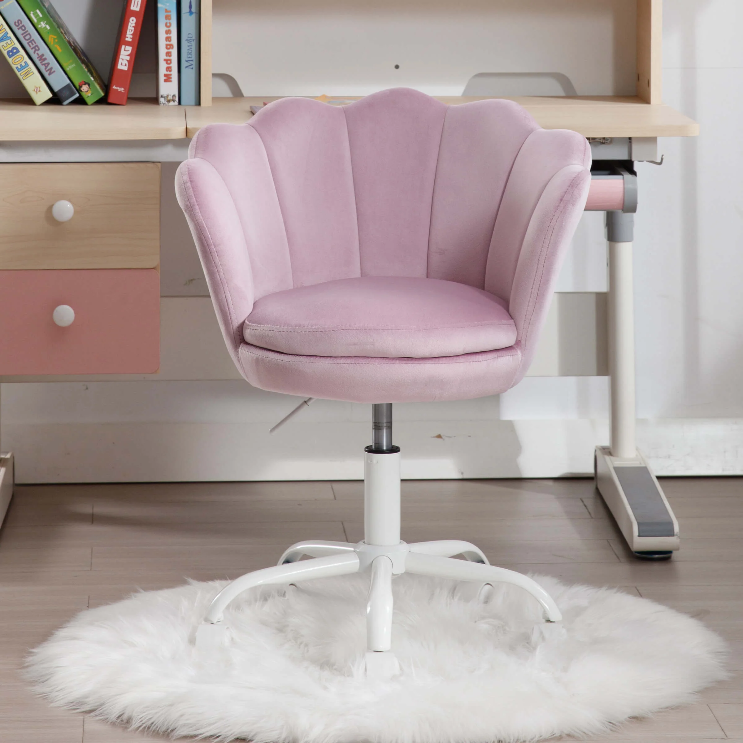 Adjustable Velvet Kids Shell Chair 1 PCS - 1342KC - Image 9