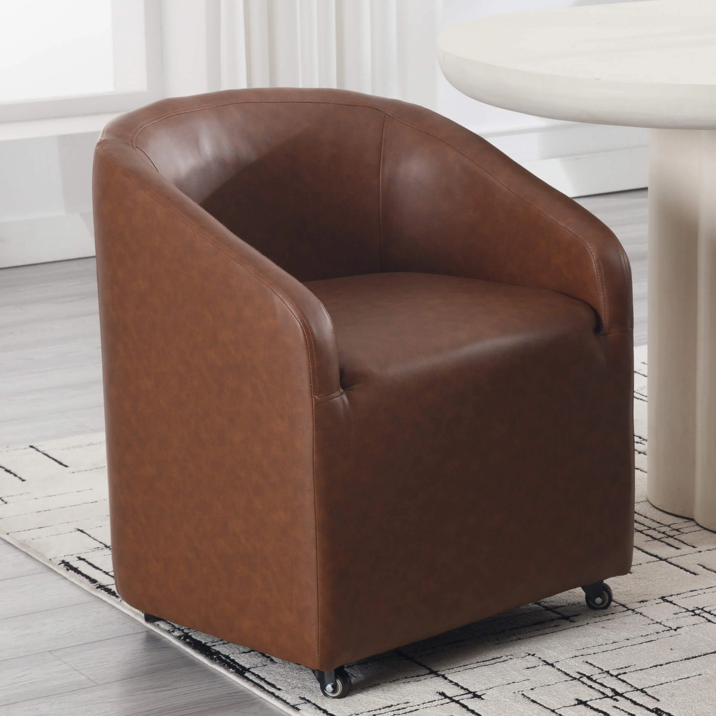 Barrel Dining Chair with Swivel Wheels 1 PCS - X297DC - Image 17