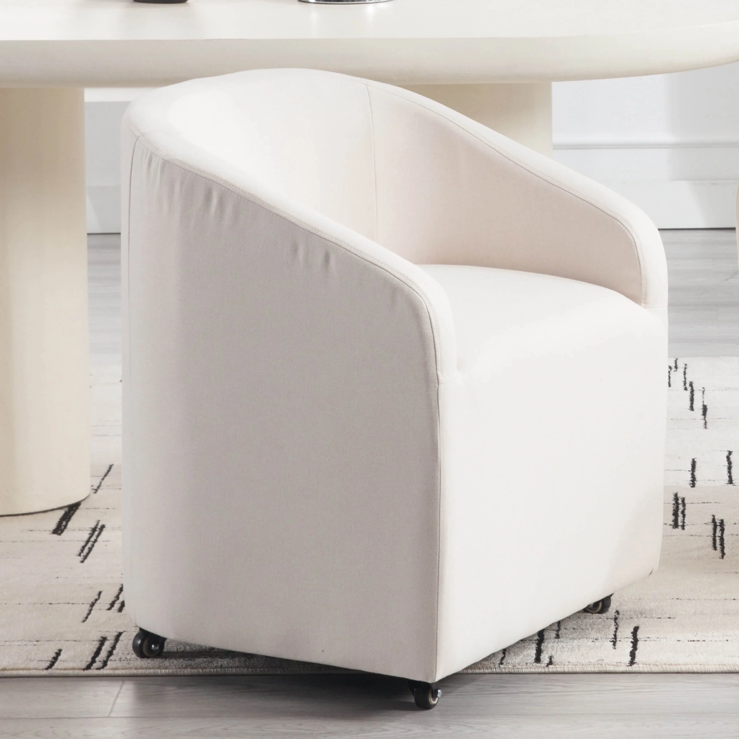 Barrel Dining Chair with Swivel Wheels 1 PCS - X297DC - Image 26