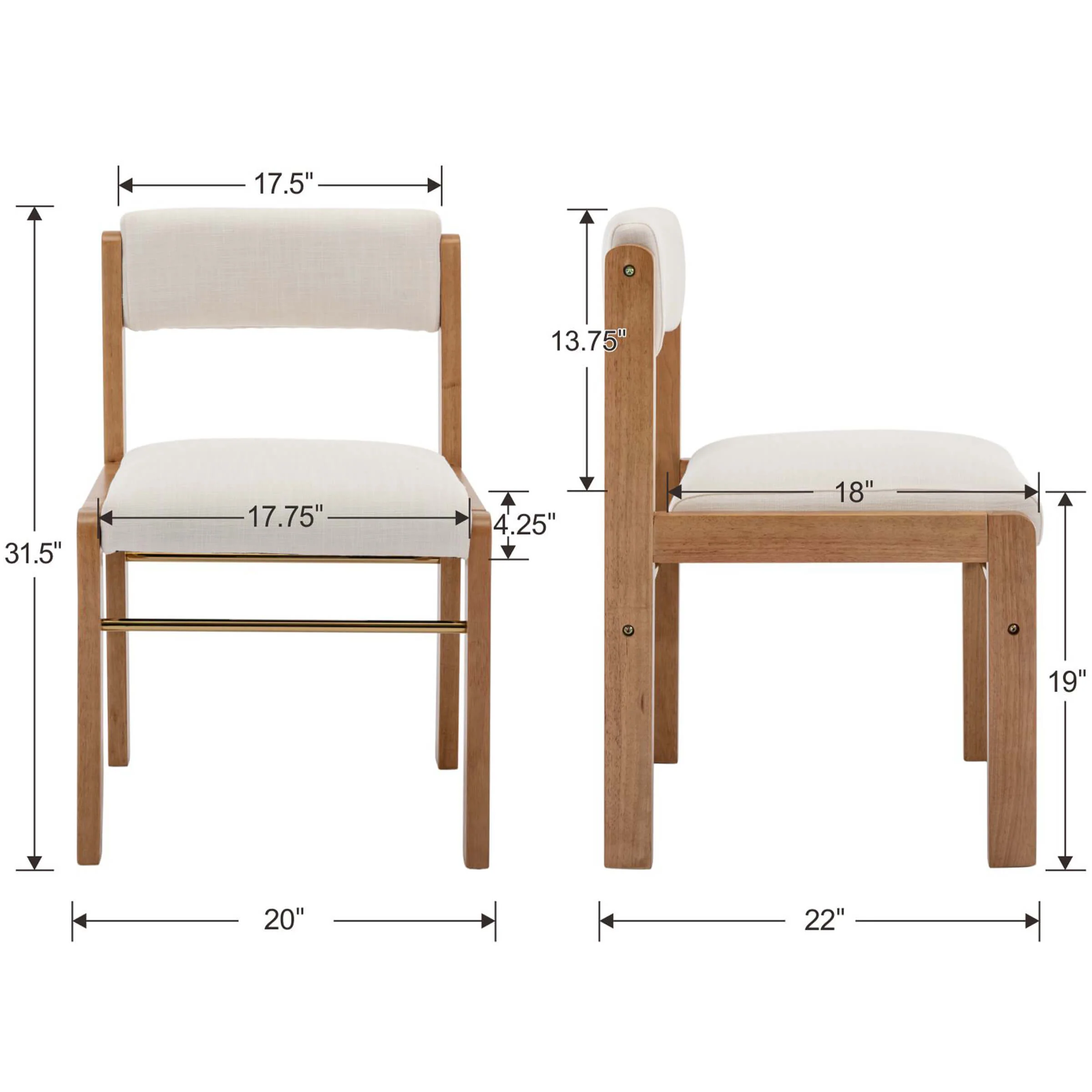 Farmhouse Cutout Back Dining Chairs Set of 2 - 1928DC - Image 10
