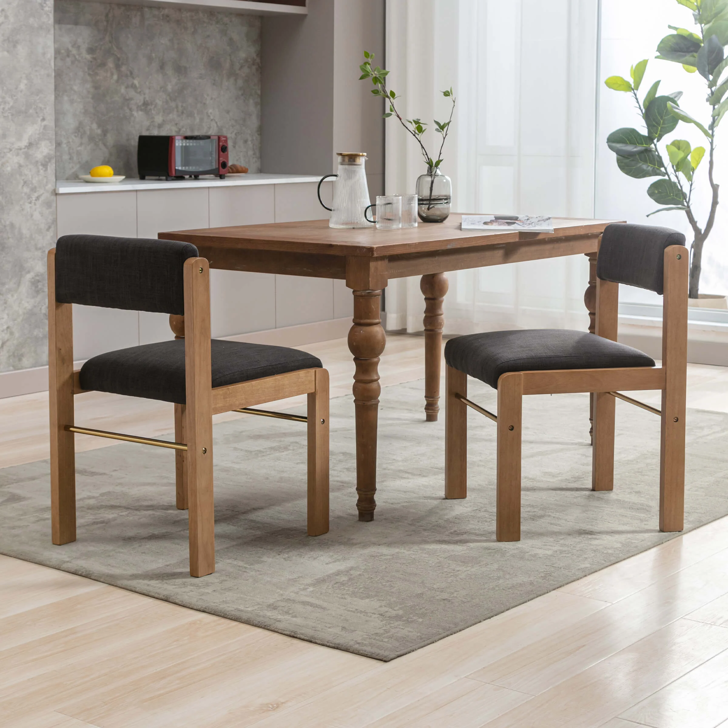 Farmhouse Cutout Back Dining Chairs Set of 2 - 1928DC - Image 12