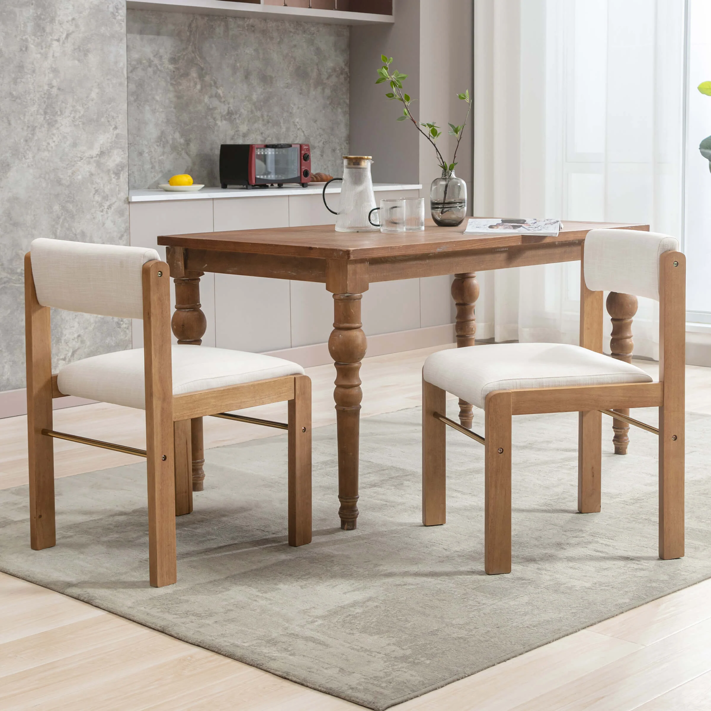 Farmhouse Cutout Back Dining Chairs Set of 2 - 1928DC - Image 2