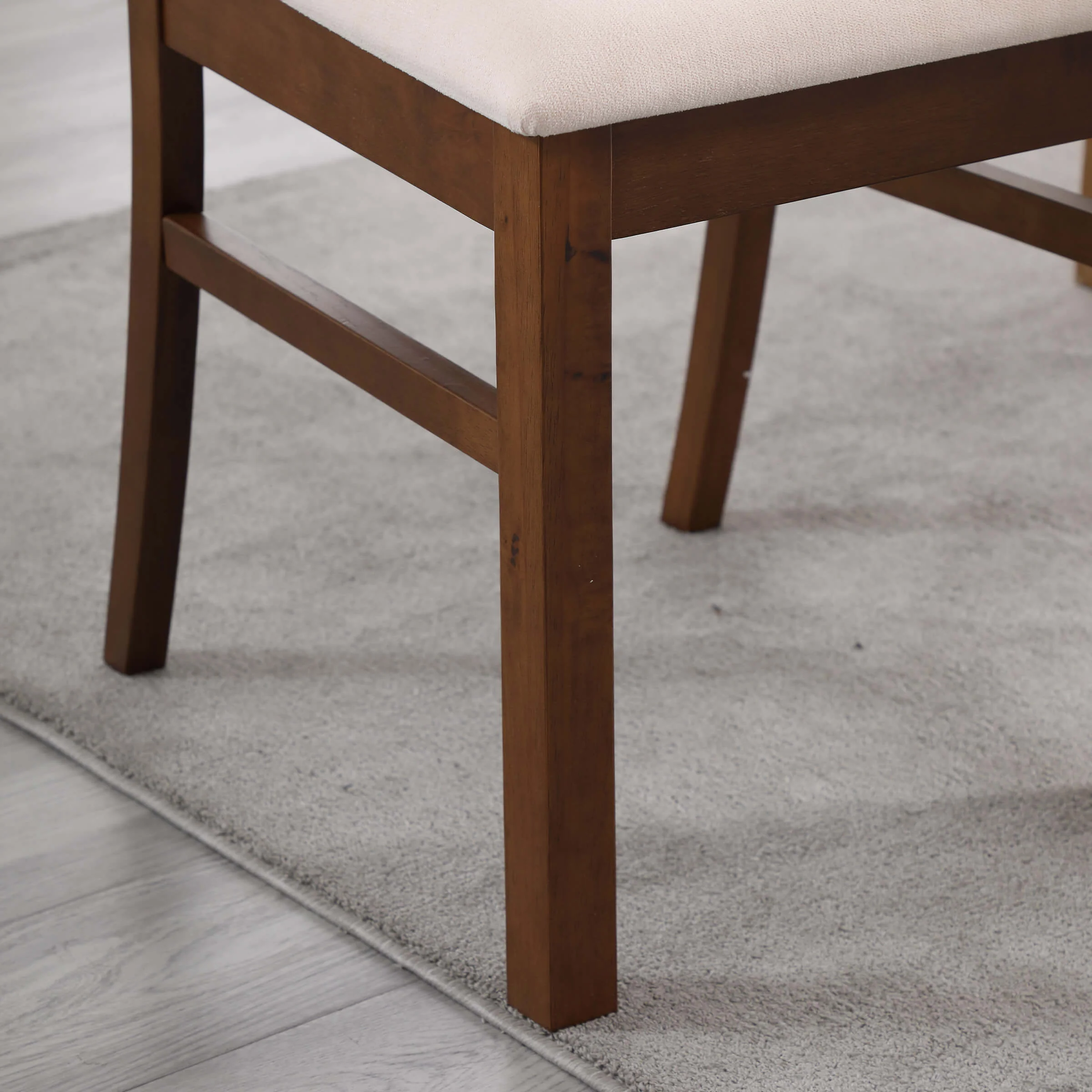 Farmhouse Walnut Wood Dining Chairs Set of 2 - 8131DC - Image 16