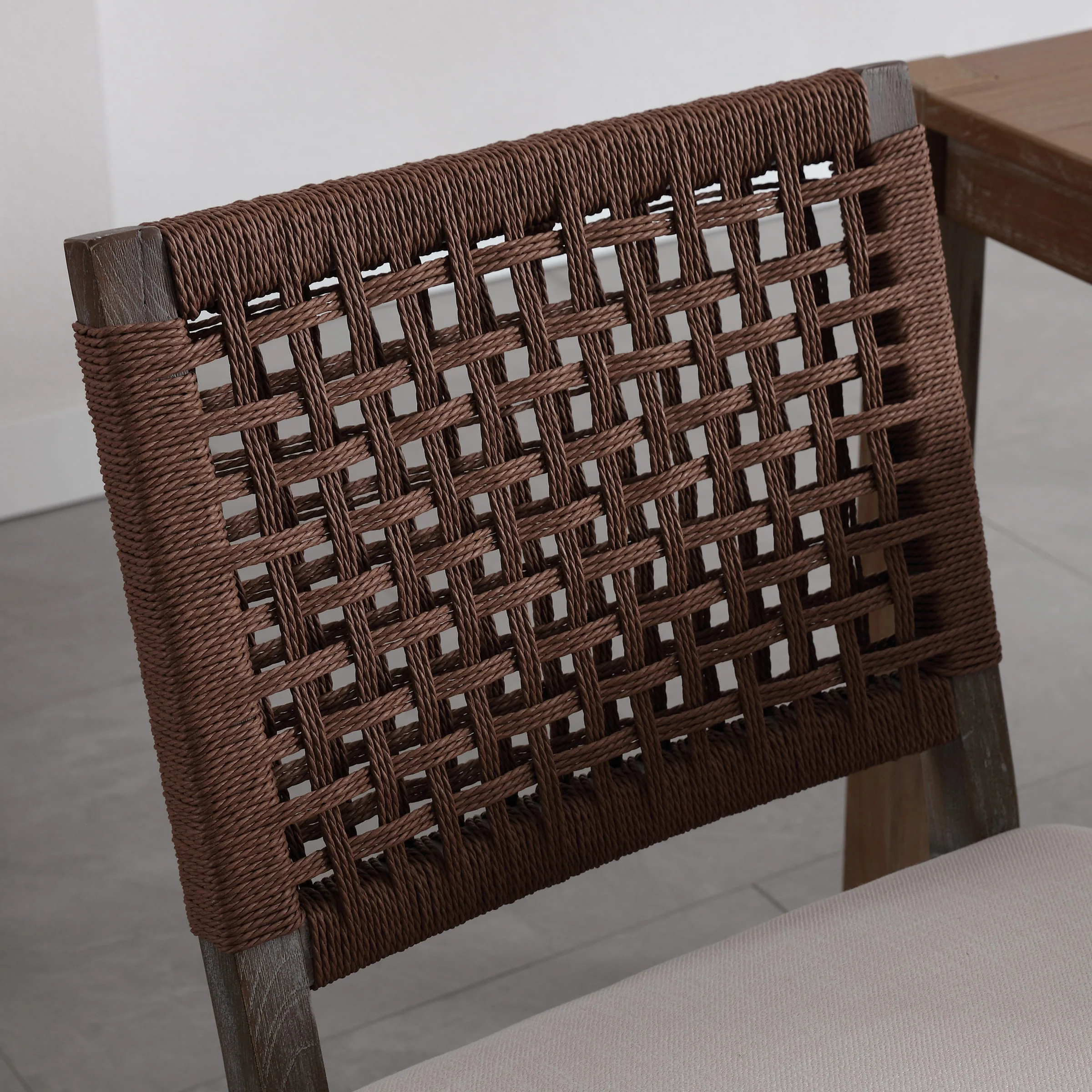 Low Woven Rope Back Dining Chairs Set of 2 - 2227DC - Image 14