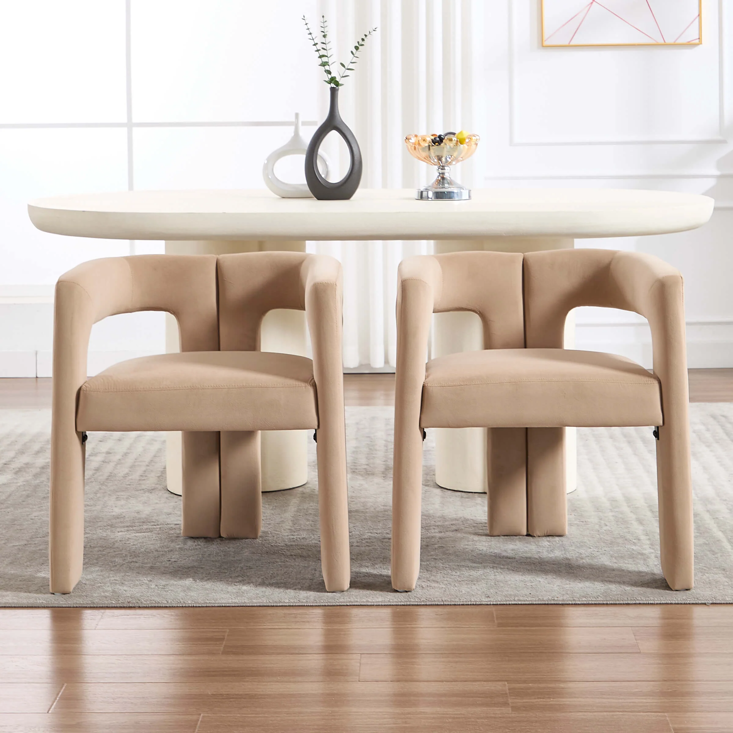 Modern Barrel Dining Chairs Set of 2 - 32003DC - Image 3