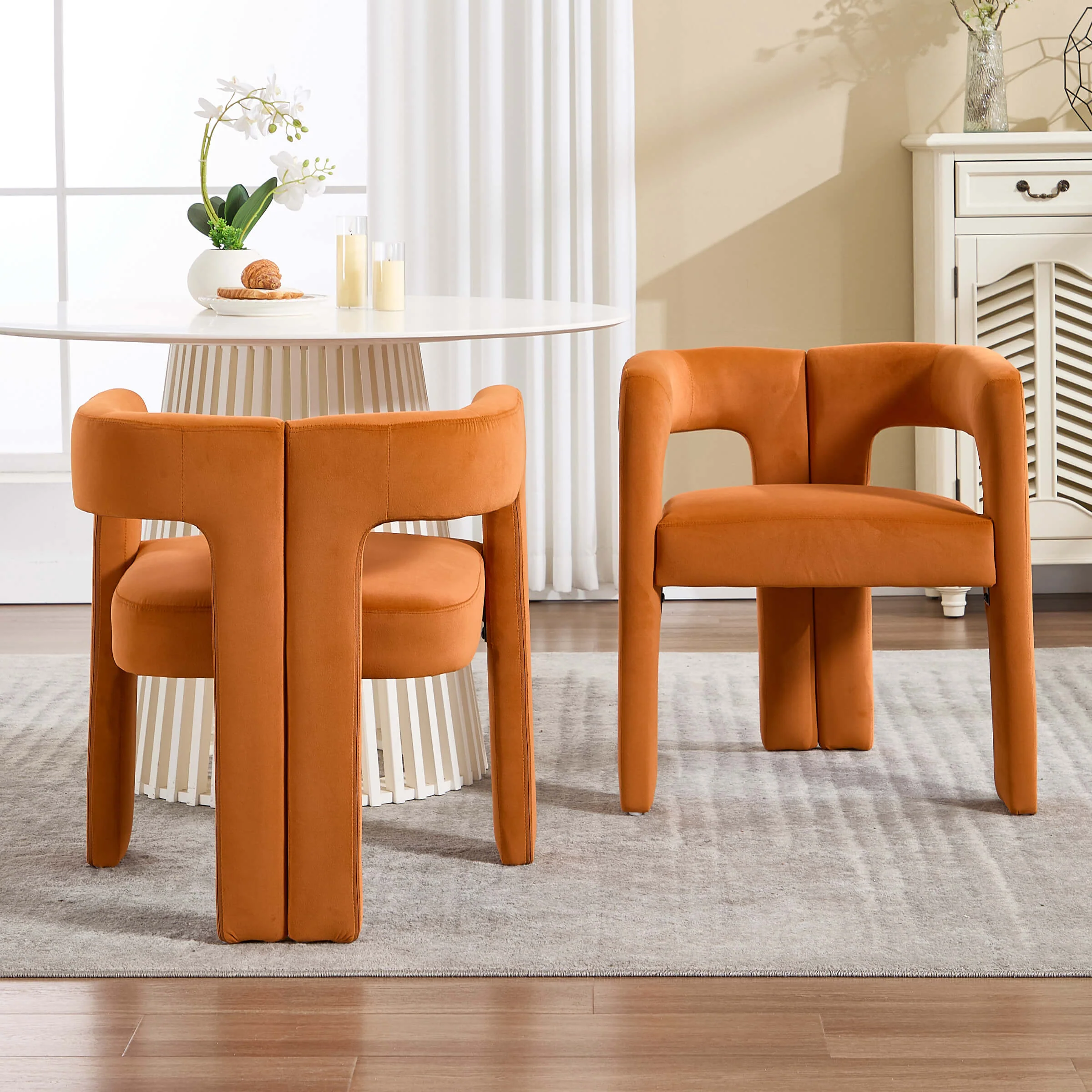 Modern Barrel Dining Chairs Set of 2 - 32003DC - Image 42