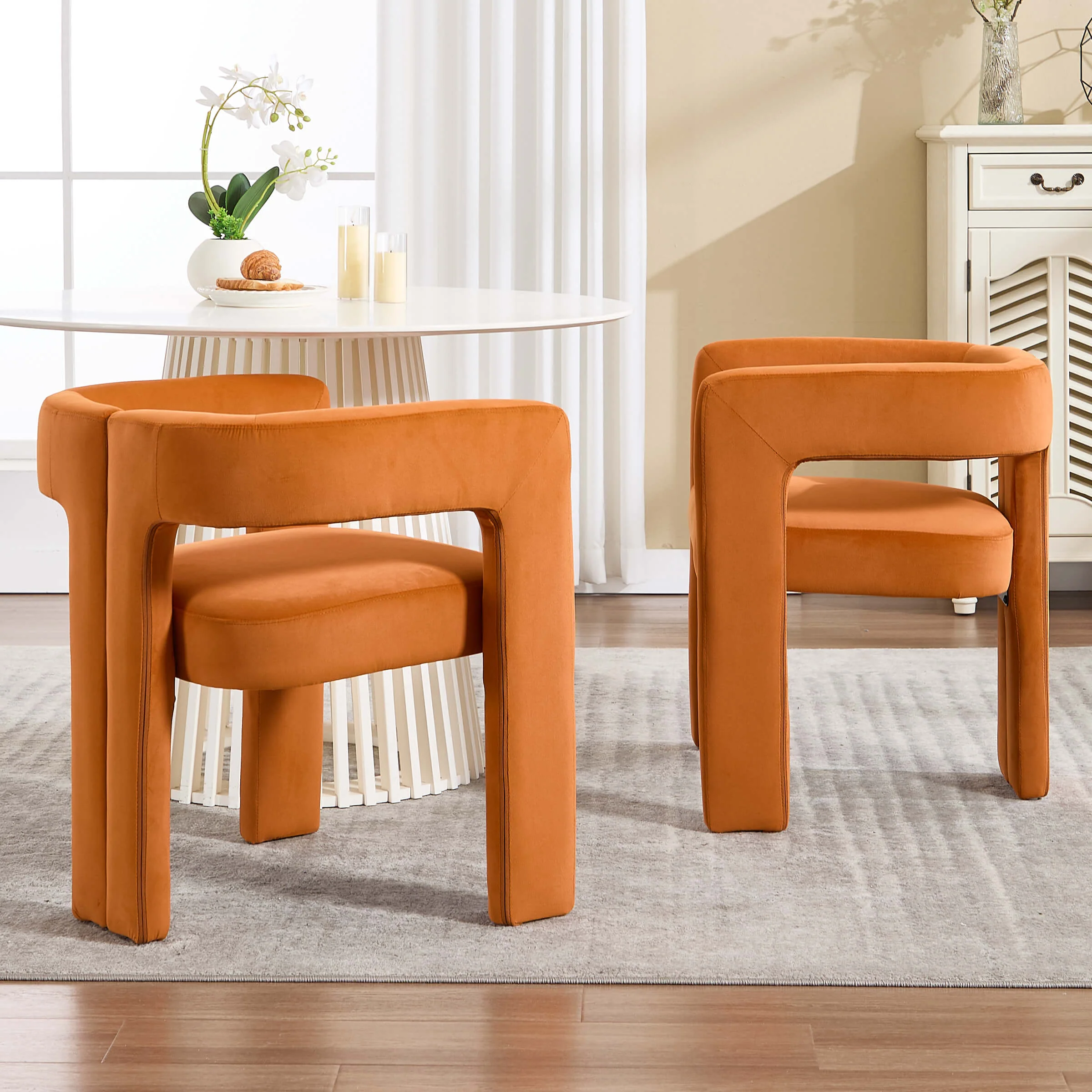 Modern Barrel Dining Chairs Set of 2 - 32003DC - Image 43