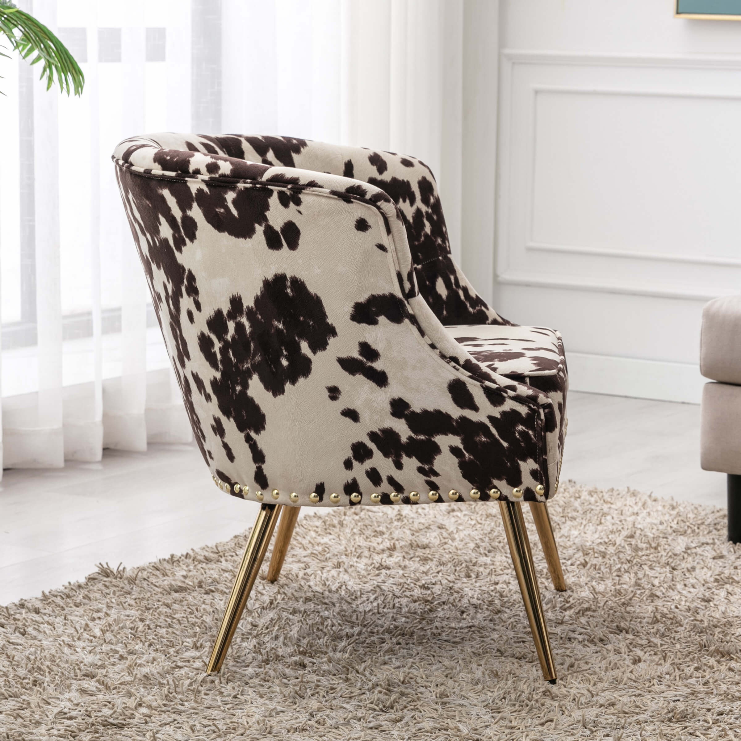 Modern Cow Accent Chair 1 PCS - 8695AC - Image 3