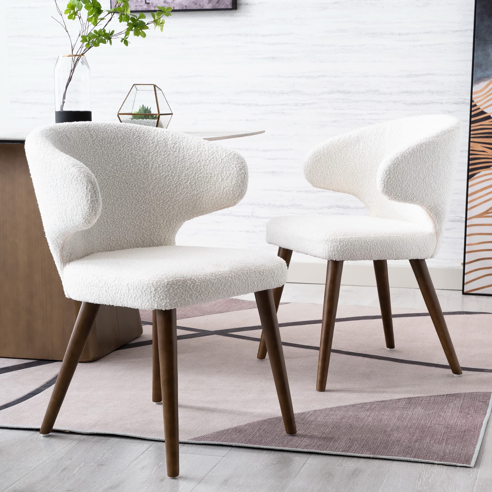 Modern Curved Armless Chairs Set of 2 - 8279DC - Image 10