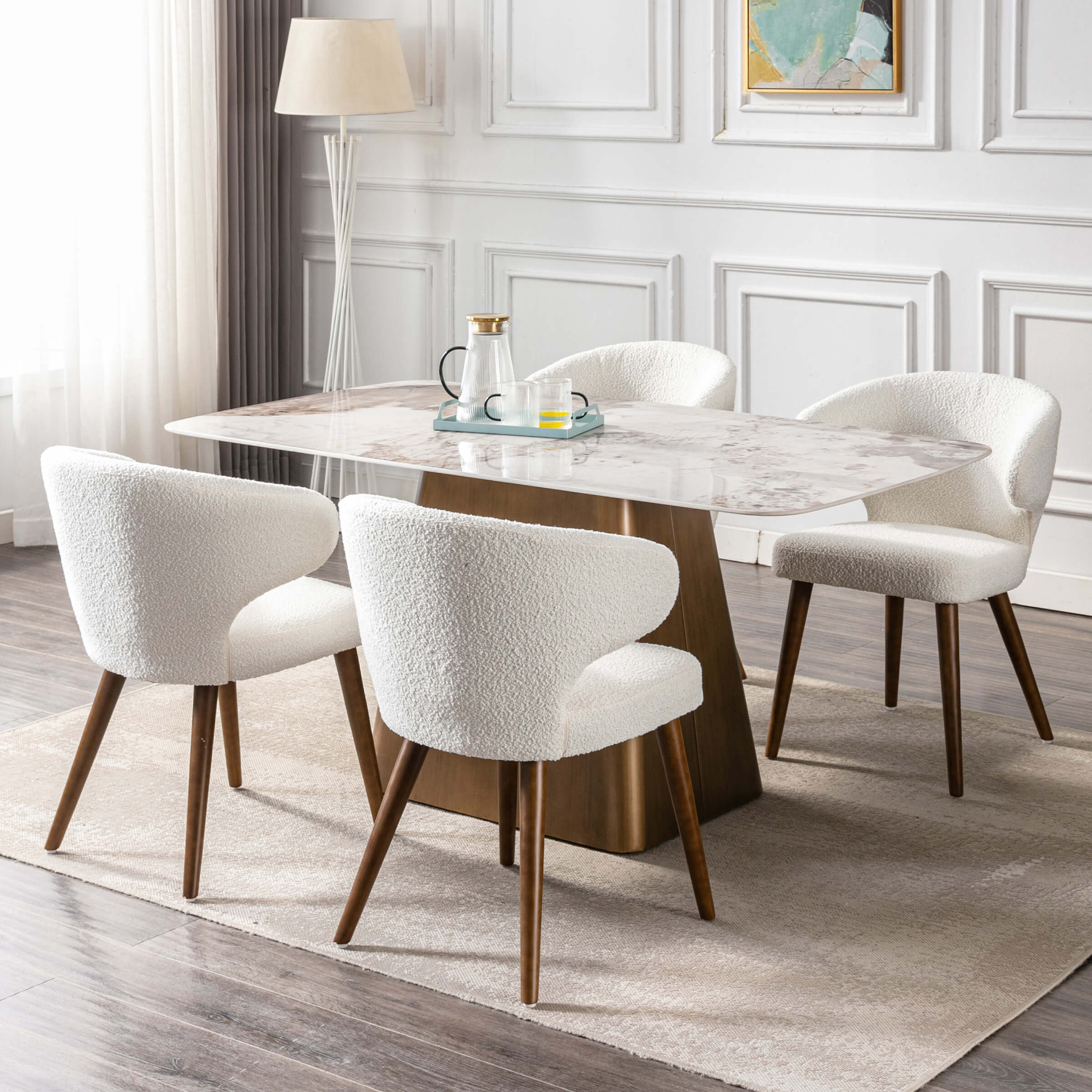 Modern Curved Armless Chairs Set of 2 - 8279DC - Image 11