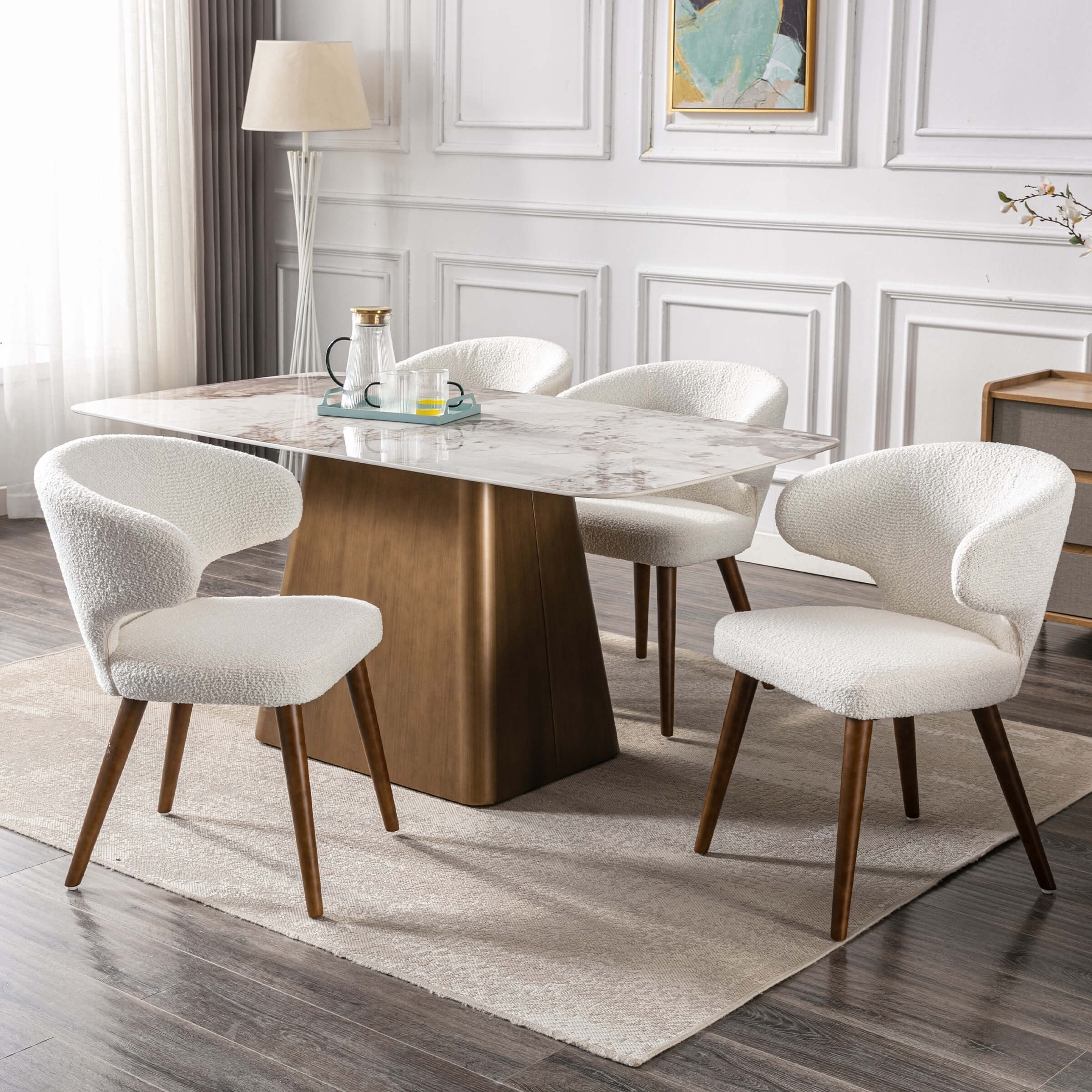 Modern Curved Armless Chairs Set of 2 - 8279DC - Image 12