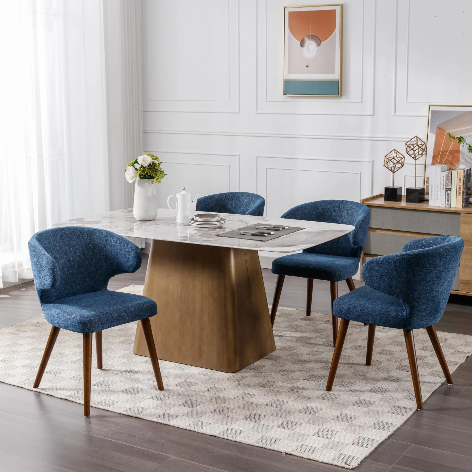 Modern Curved Armless Chairs Set of 2 - 8279DC - Image 3