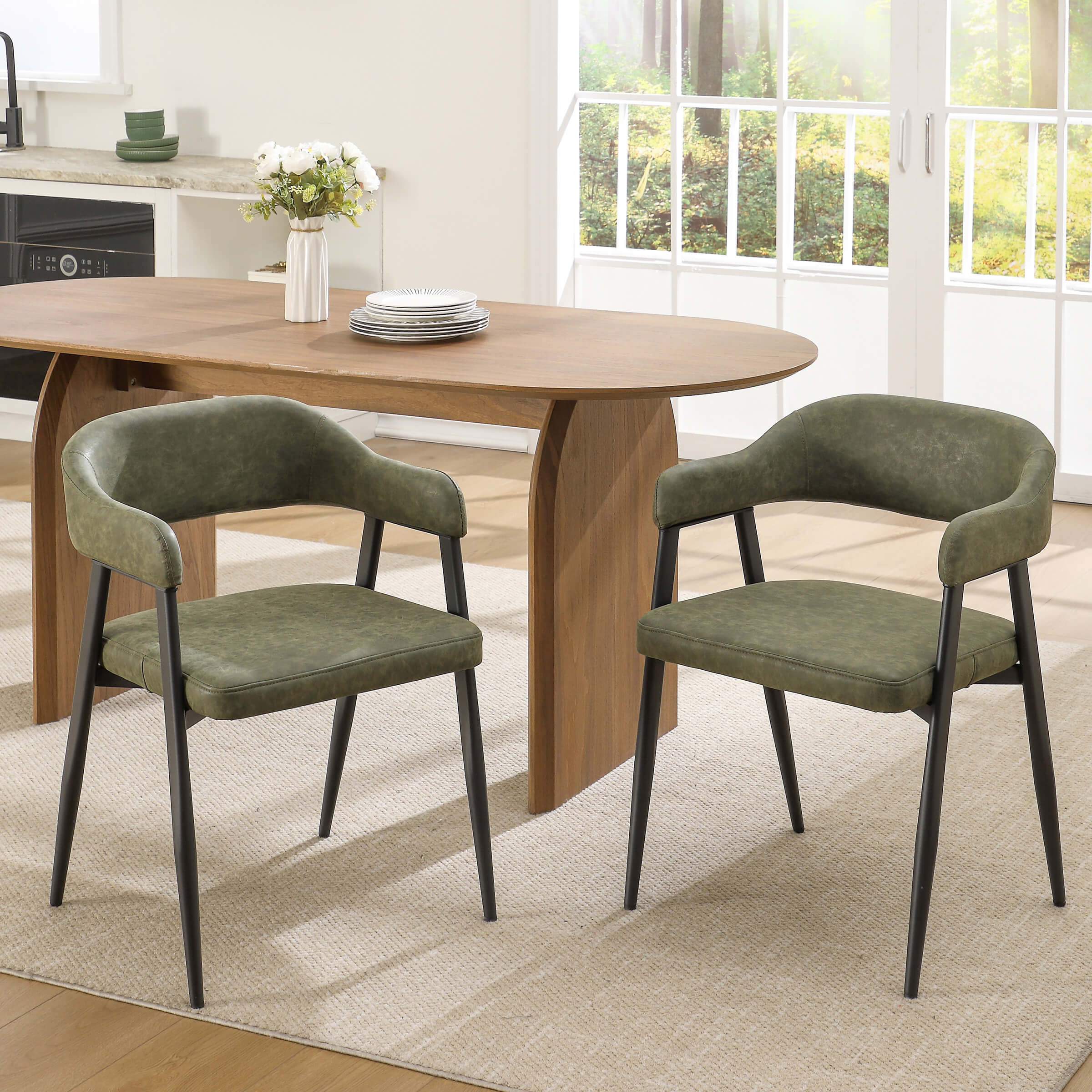 Modern Open Back Dining Chairs Set of 2 - 91530DC - Image 27