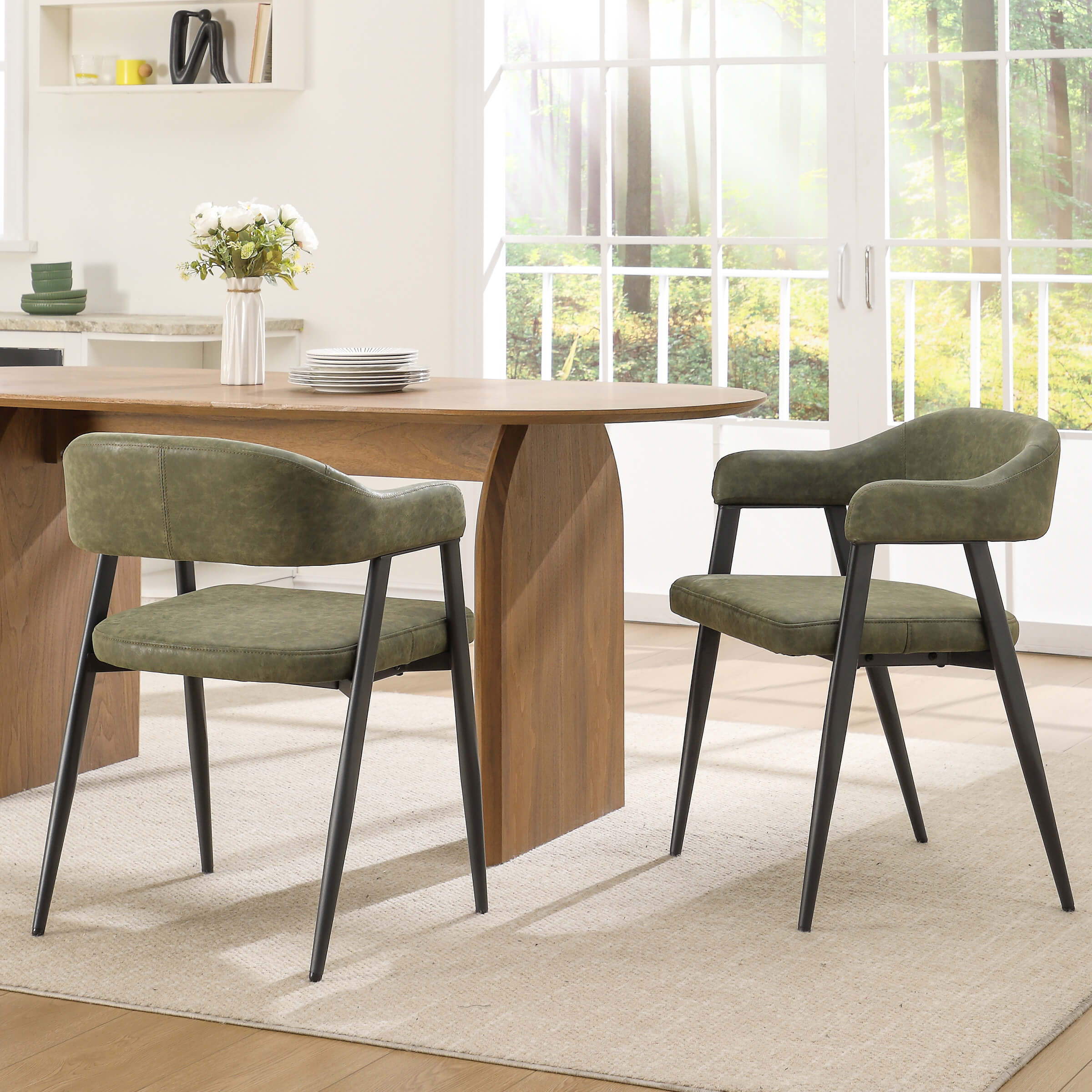 Modern Open Back Dining Chairs Set of 2 - 91530DC - Image 28