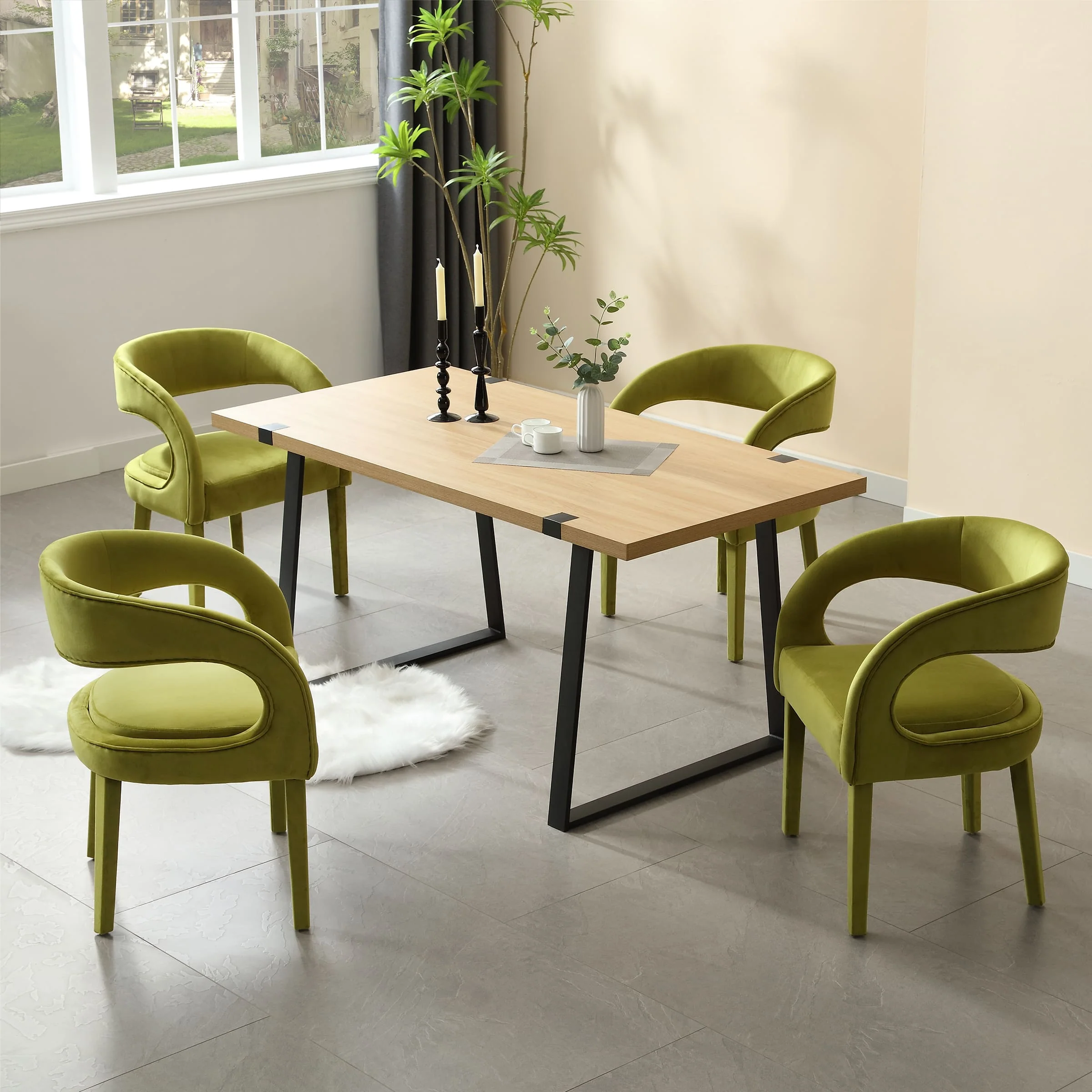 Modern Sloped Arms Chairs Set of 2 - 1944DC - Image 18