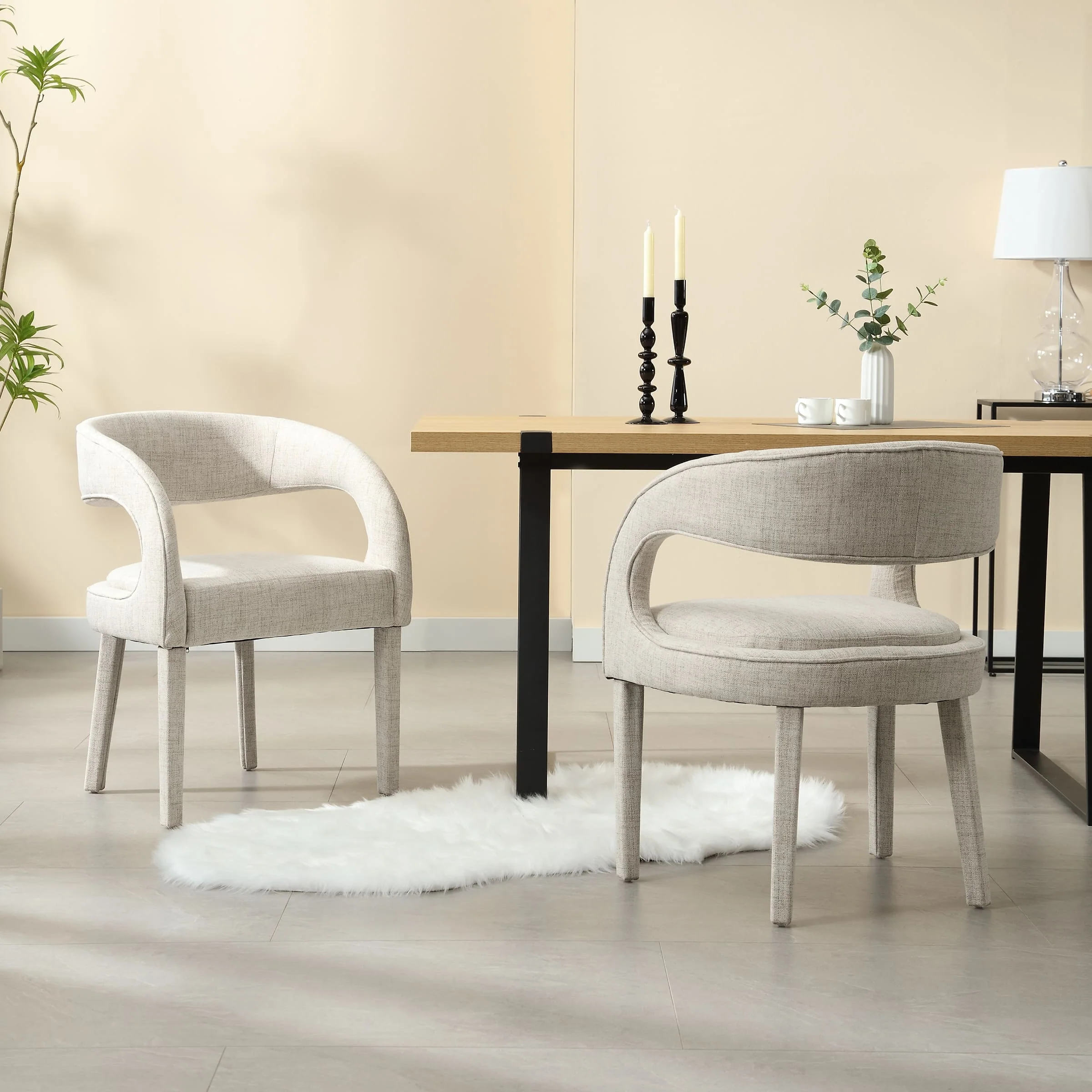 Modern Sloped Arms Chairs Set of 2 - 1944DC - Image 24