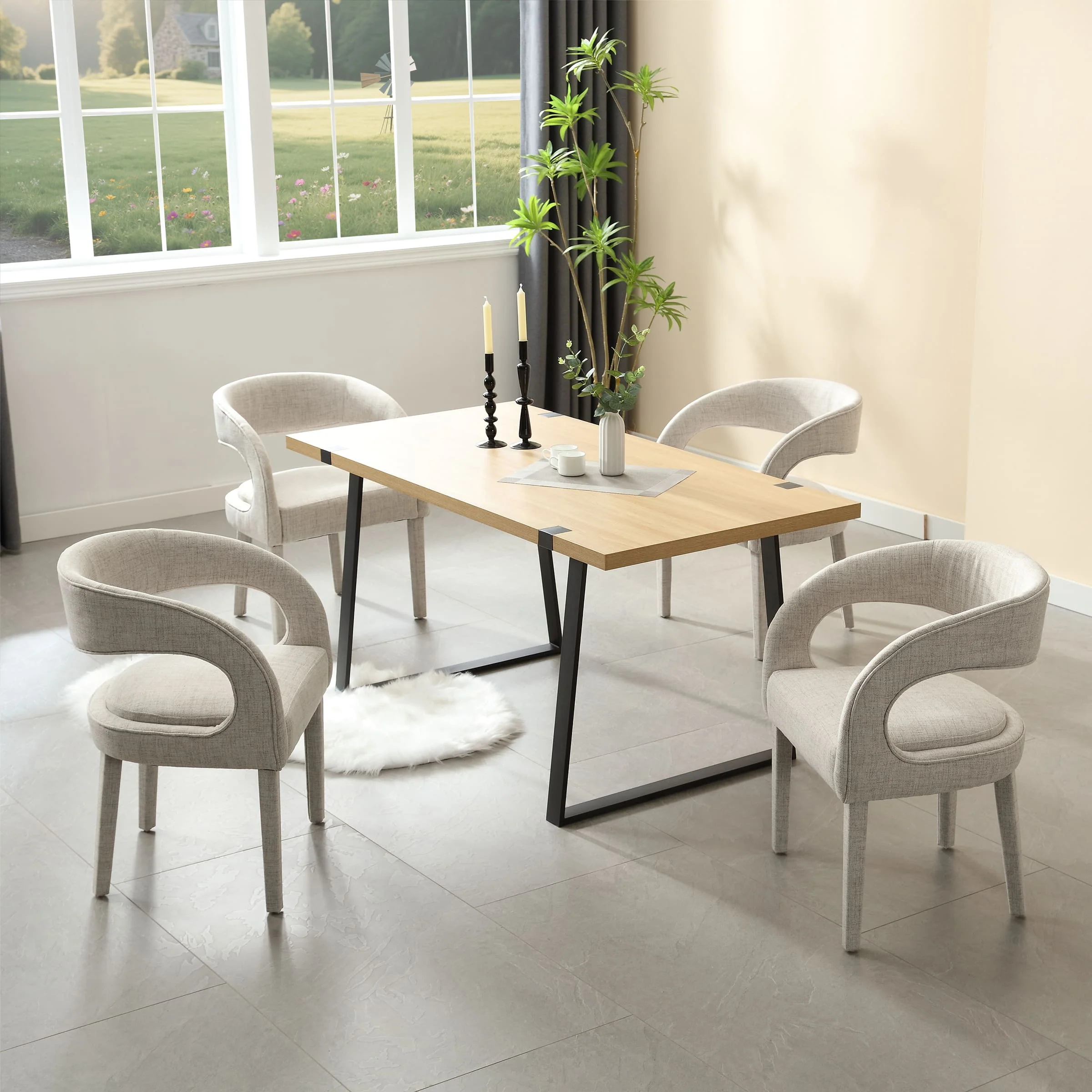 Modern Sloped Arms Chairs Set of 2 - 1944DC - Image 25