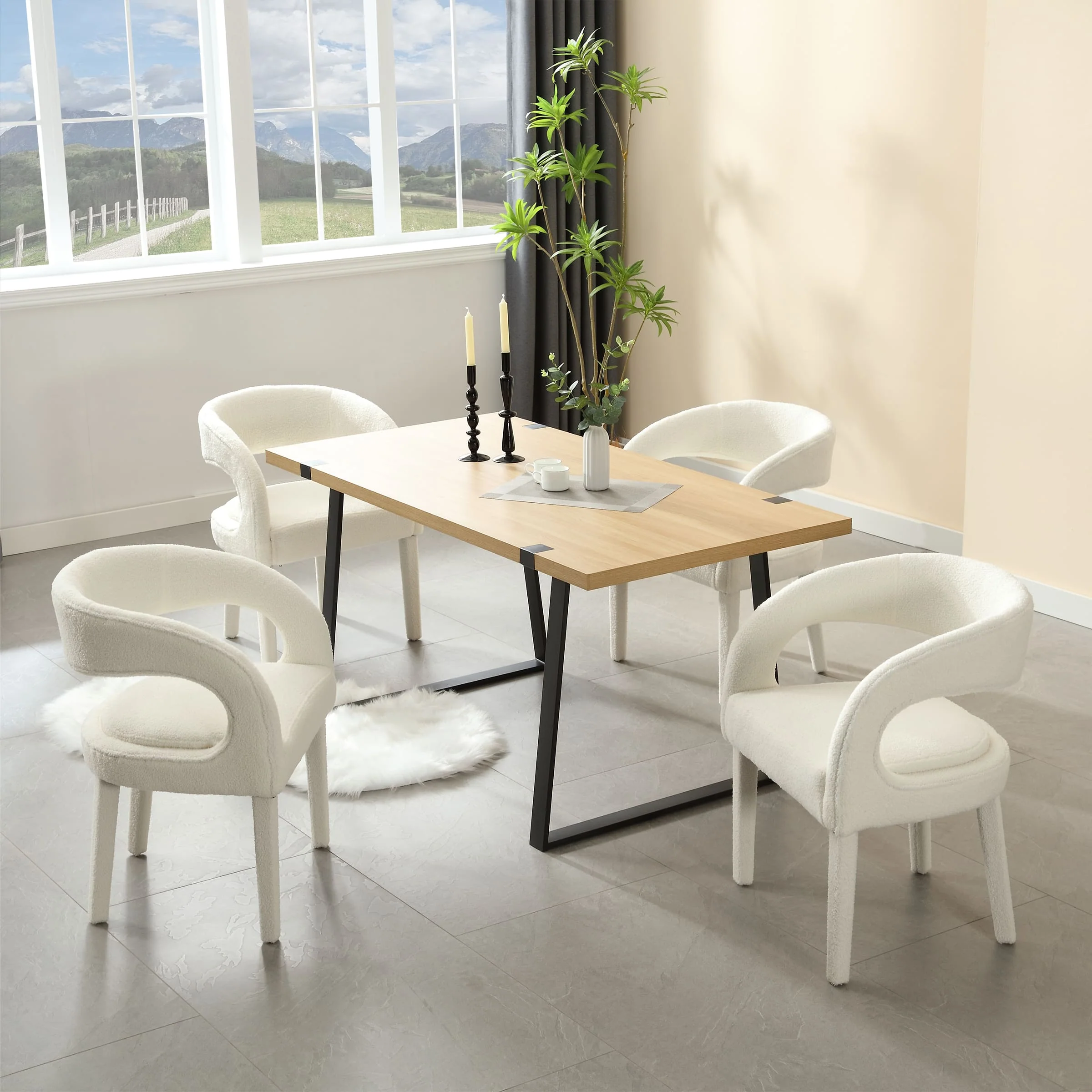 Modern Sloped Arms Chairs Set of 2 - 1944DC - Image 3