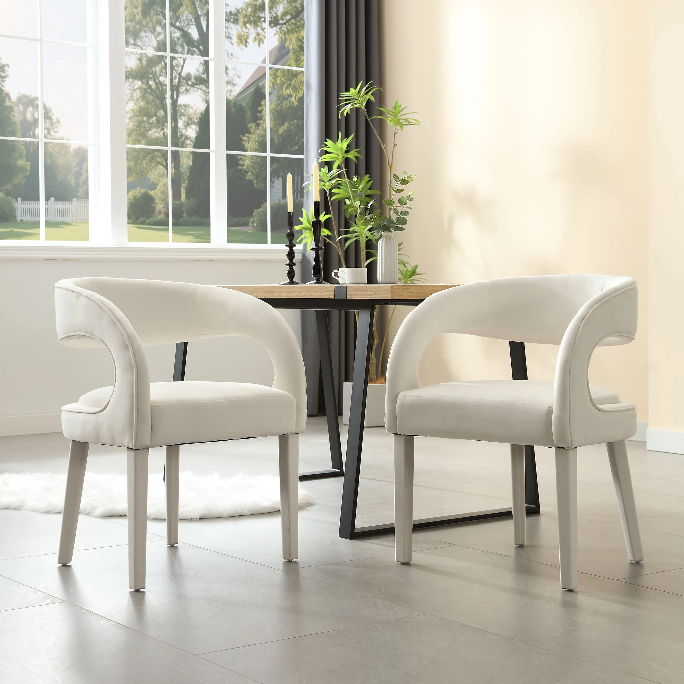 Modern Sloped Arms Chairs Set of 2 - 1944DC - Image 30