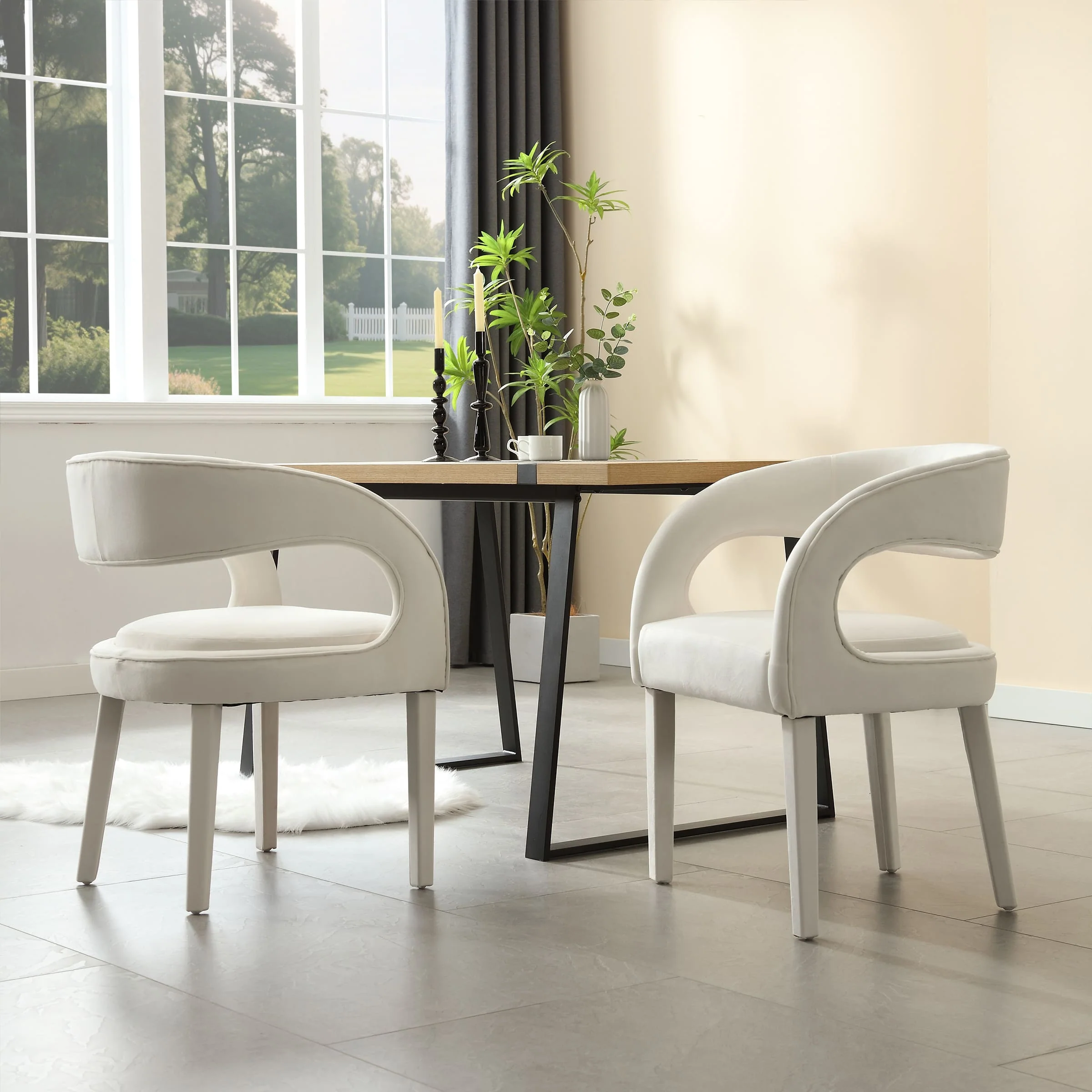 Modern Sloped Arms Chairs Set of 2 - 1944DC - Image 31
