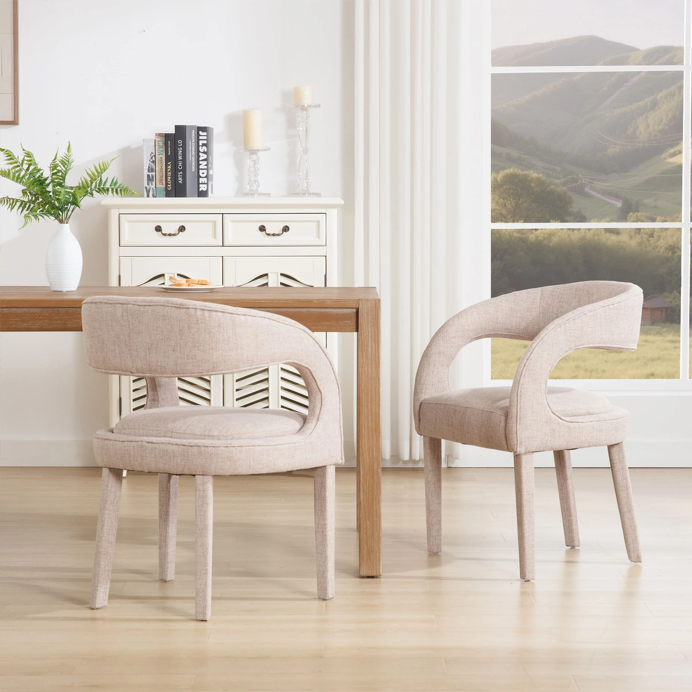 Modern Sloped Arms Chairs Set of 2 - 1944DC - Image 38