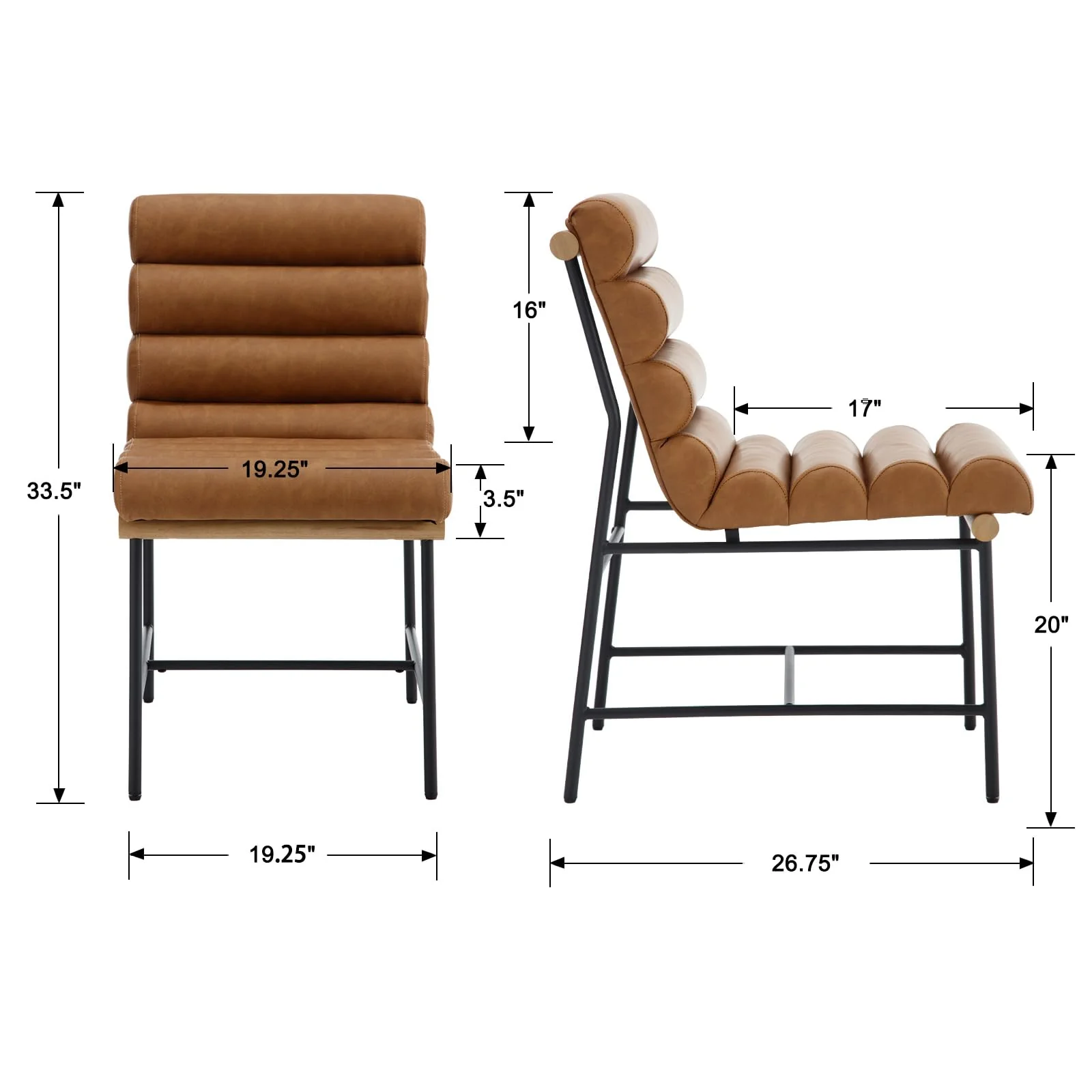 Modern Upholstered Dining Chairs Set of 2 - 10005DC - Image 18