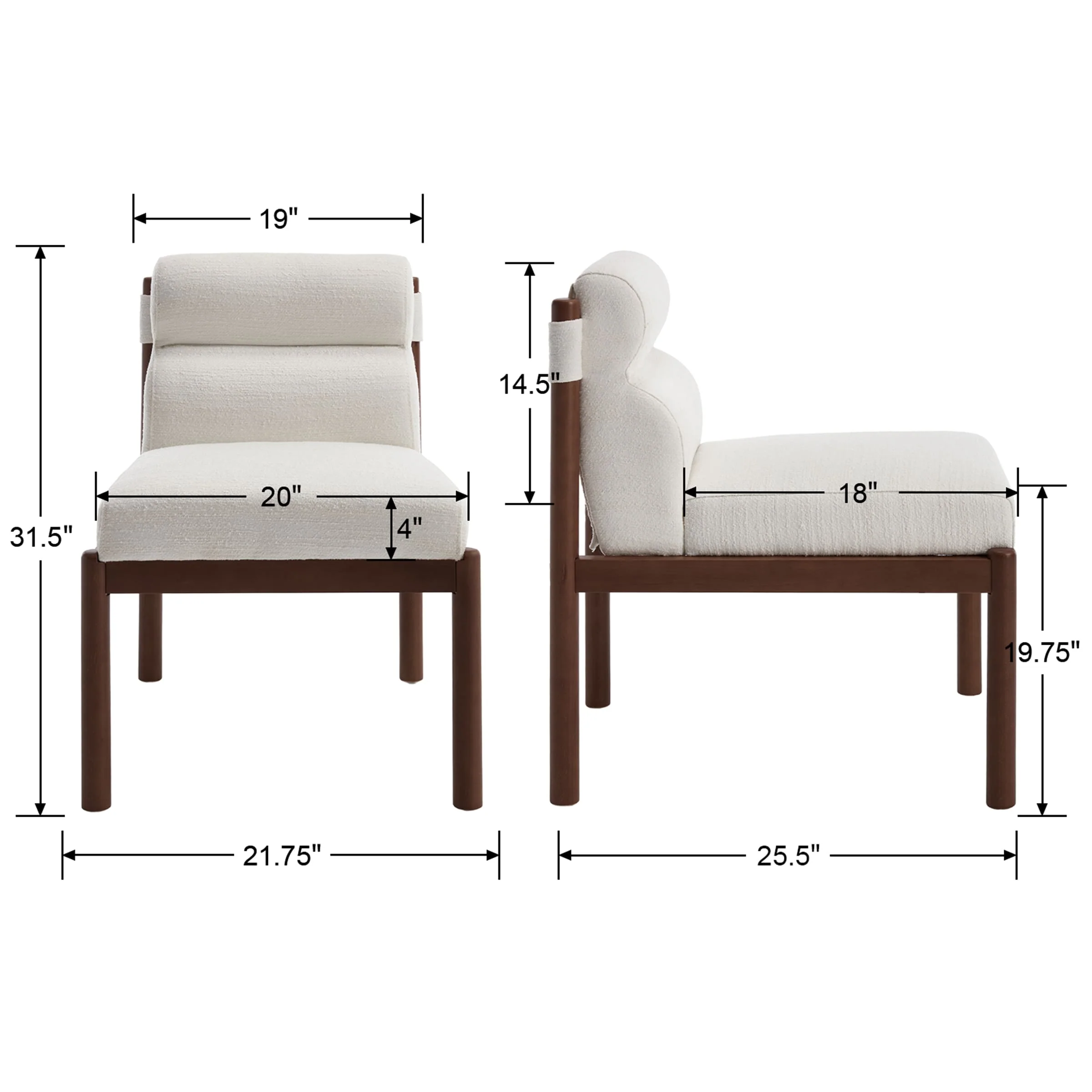 Modern Upholstered Dining Chairs Set of 2 - 3221DC - Image 9